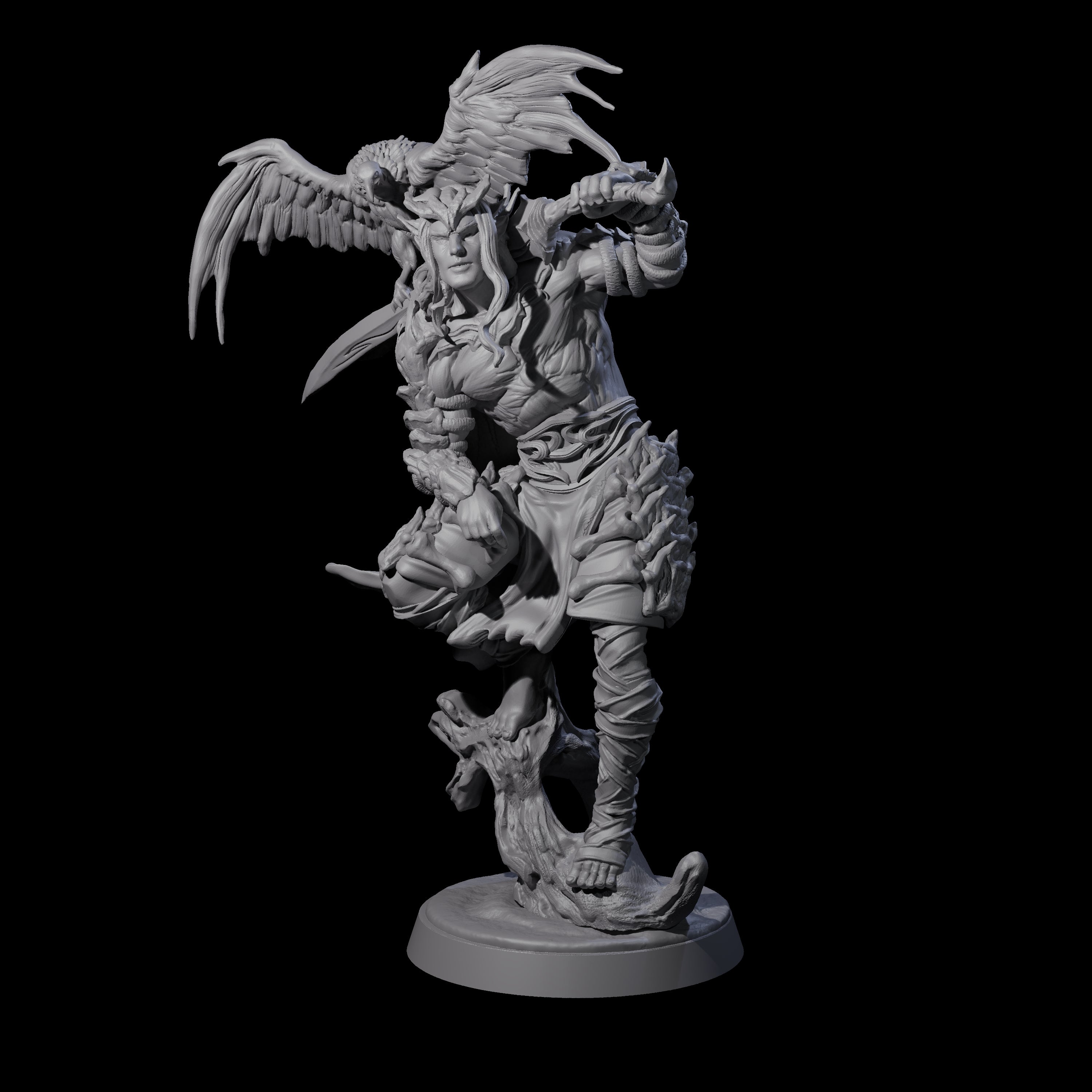 Relaxing Nature Knight Miniature for Dungeons and Dragons, Pathfinder or other TTRPGs