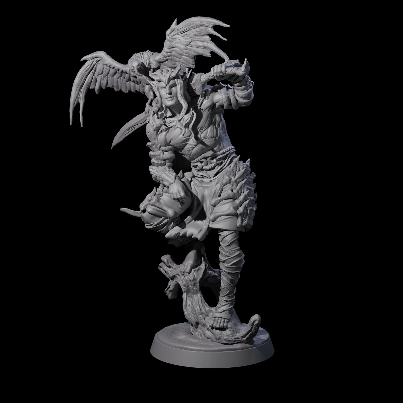 Relaxing Nature Knight Miniature for Dungeons and Dragons, Pathfinder or other TTRPGs