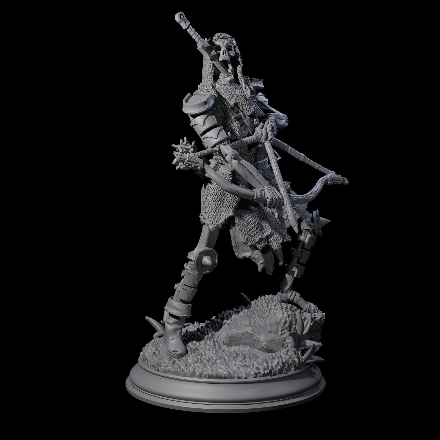 Relentless Skeleton Warrior A Miniature for Dungeons and Dragons, Pathfinder or other TTRPGs
