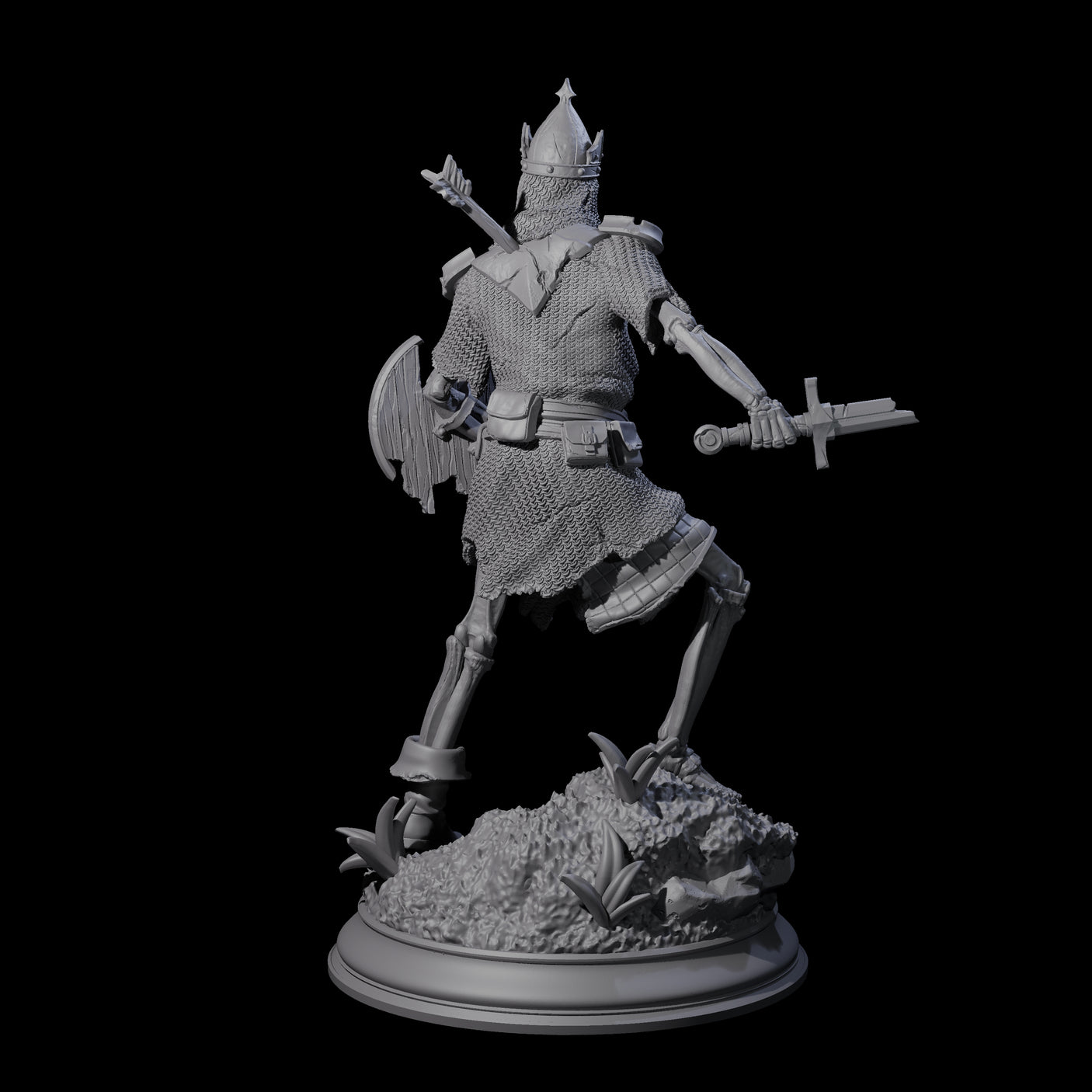 Relentless Skeleton Warrior B Miniature for Dungeons and Dragons, Pathfinder or other TTRPGs