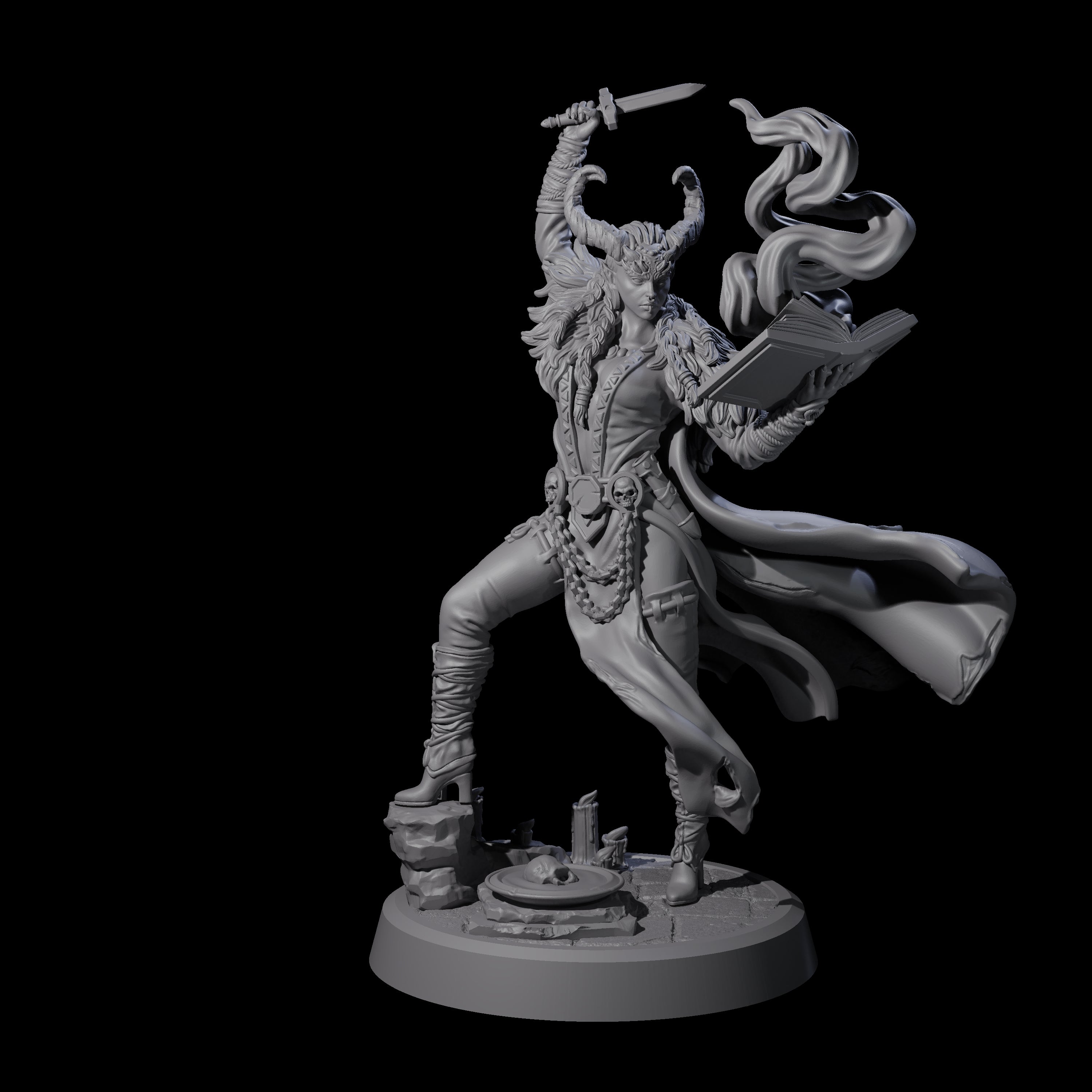 Relliander - Tiefling Warlock Miniature for Dungeons and Dragons, Pathfinder or other TTRPGs