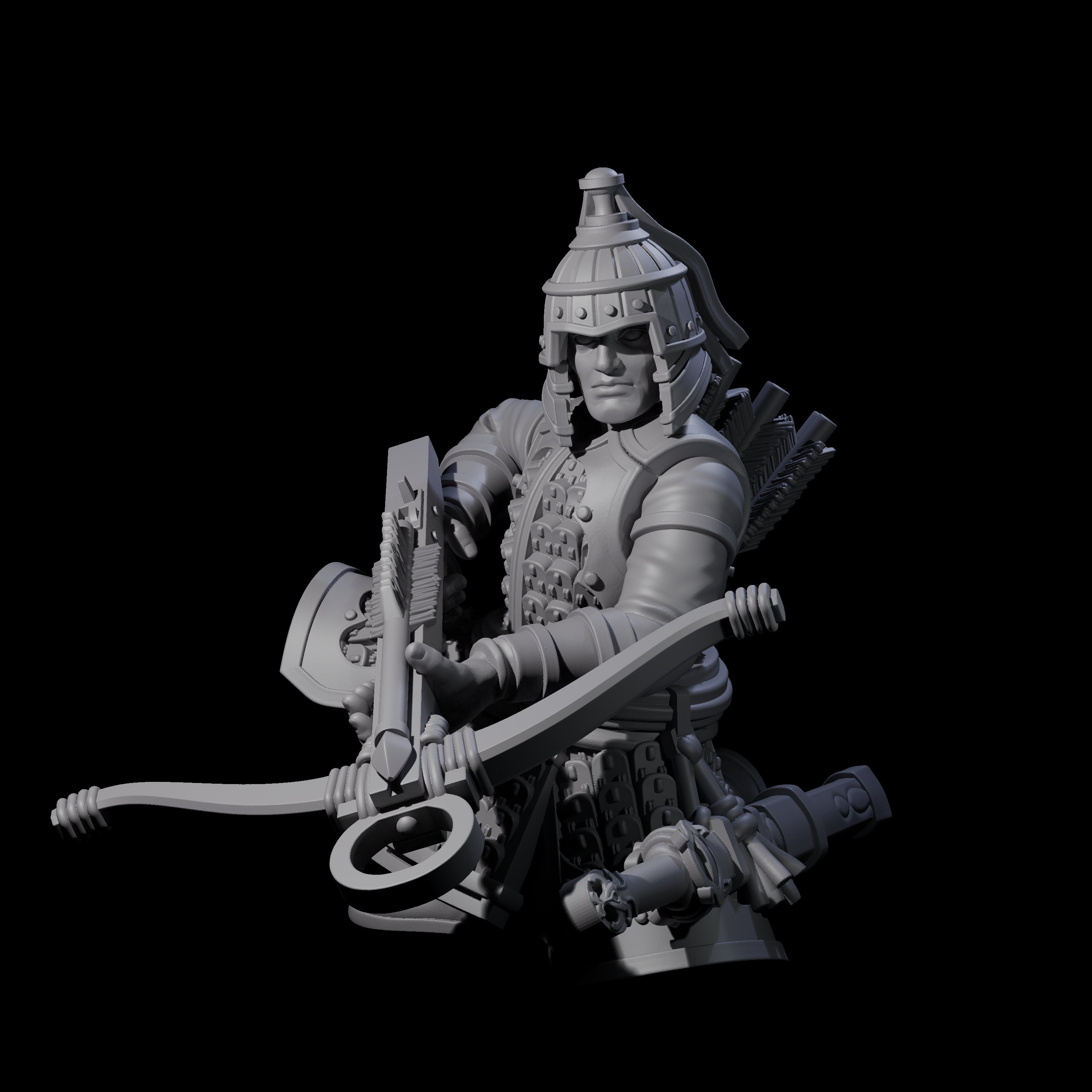 Reloading Human Crossbowman A Miniature for Dungeons and Dragons, Pathfinder or other TTRPGs