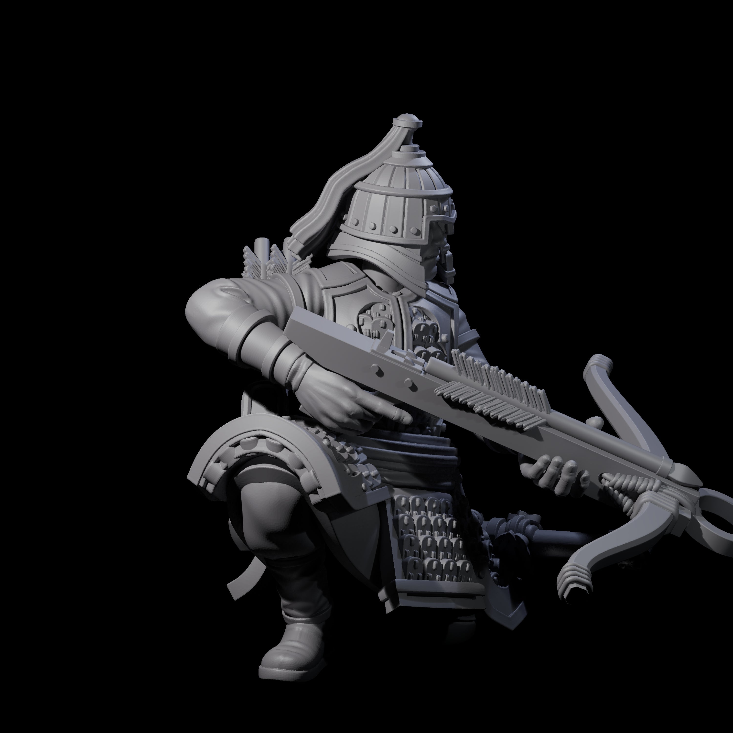 Reloading Human Crossbowman A Miniature for Dungeons and Dragons, Pathfinder or other TTRPGs