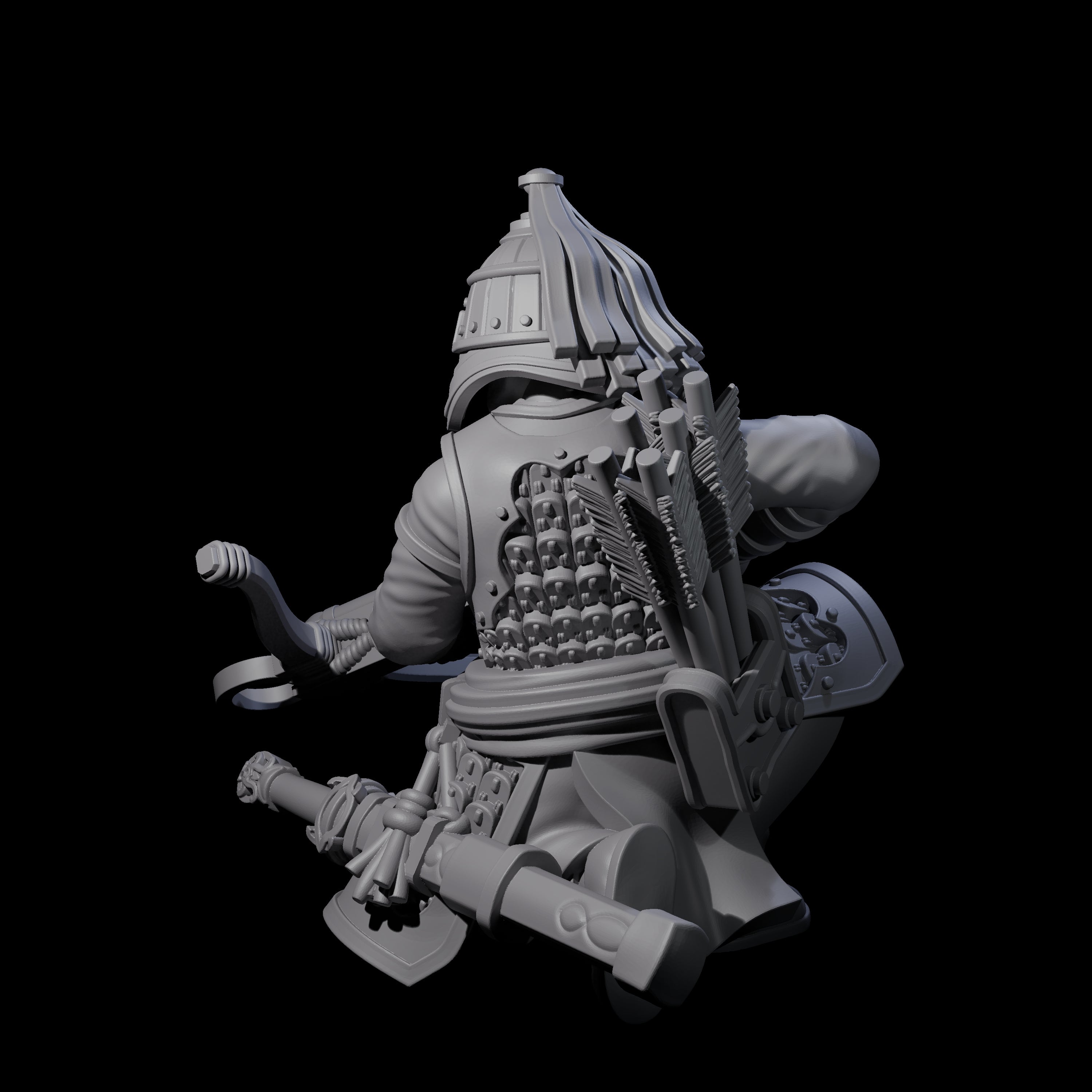 Reloading Human Crossbowman A Miniature for Dungeons and Dragons, Pathfinder or other TTRPGs