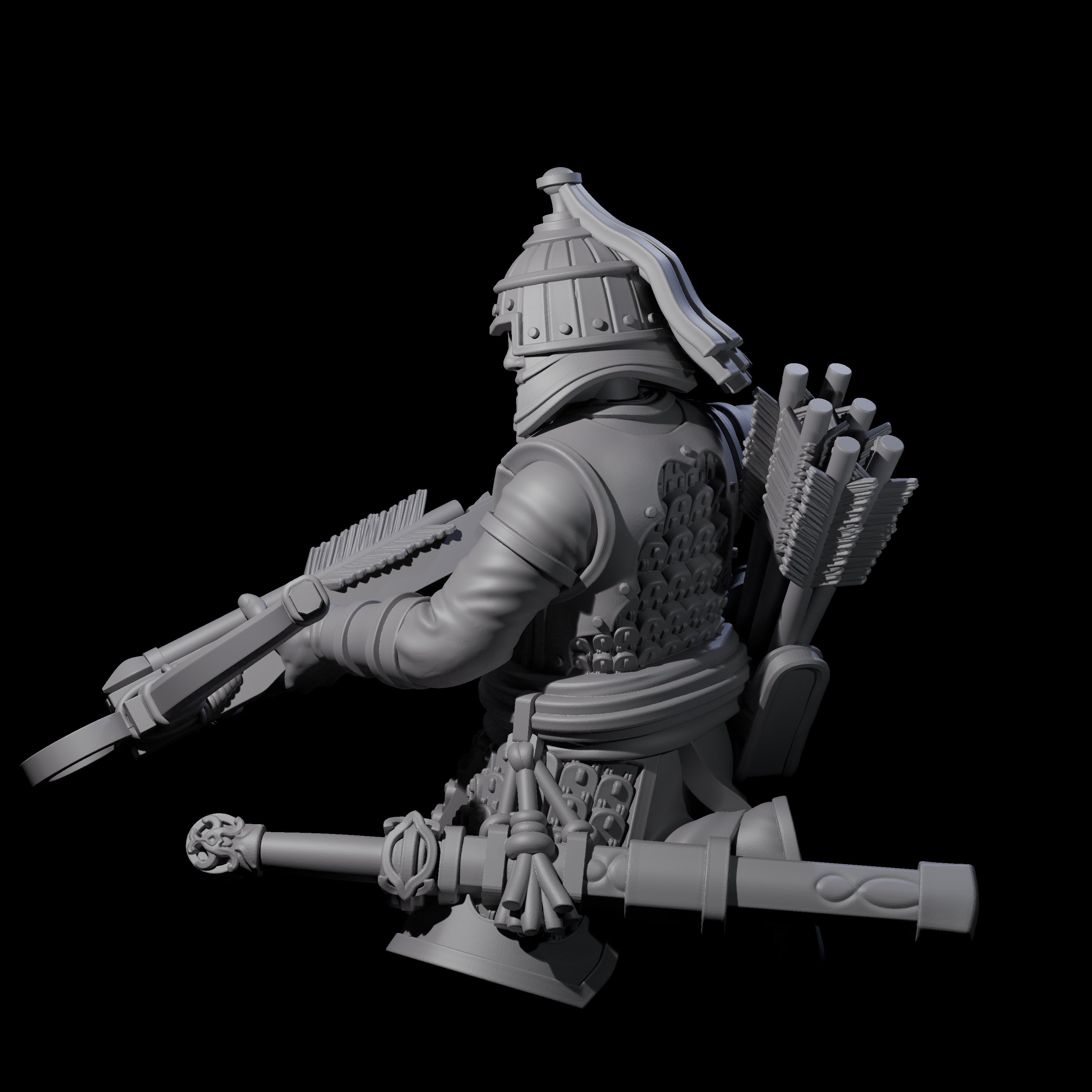 Reloading Human Crossbowman A Miniature for Dungeons and Dragons, Pathfinder or other TTRPGs