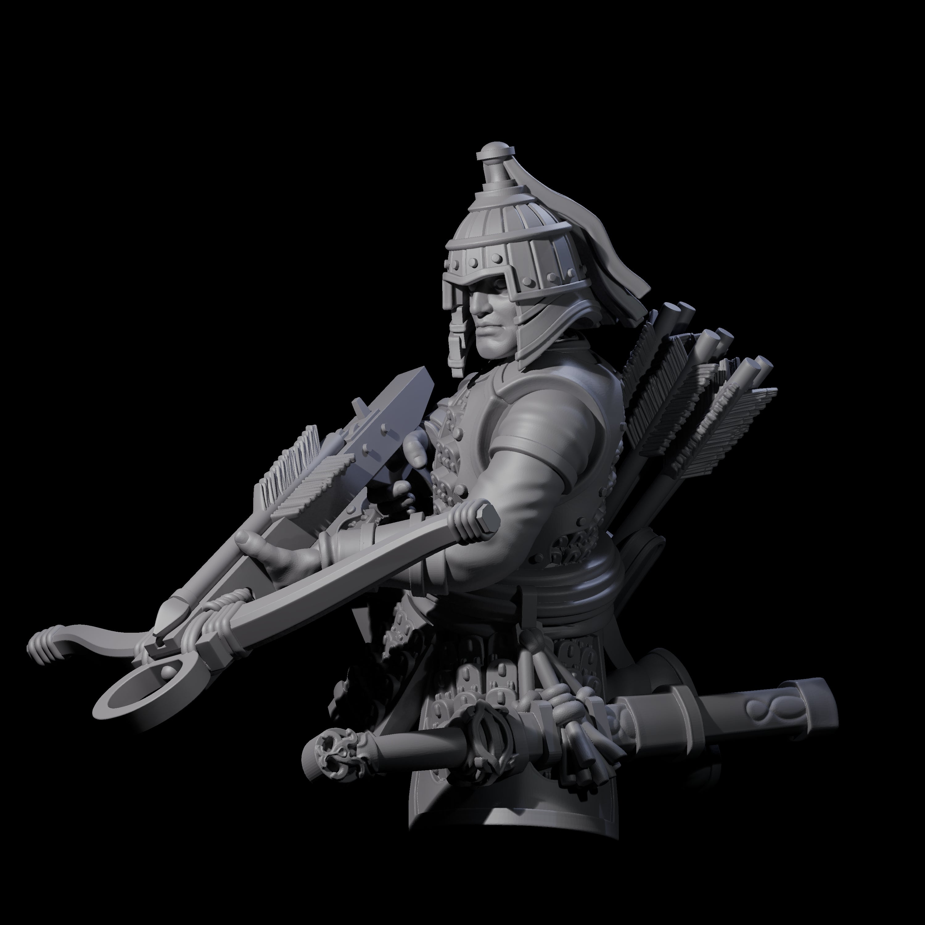 Reloading Human Crossbowman A Miniature for Dungeons and Dragons, Pathfinder or other TTRPGs