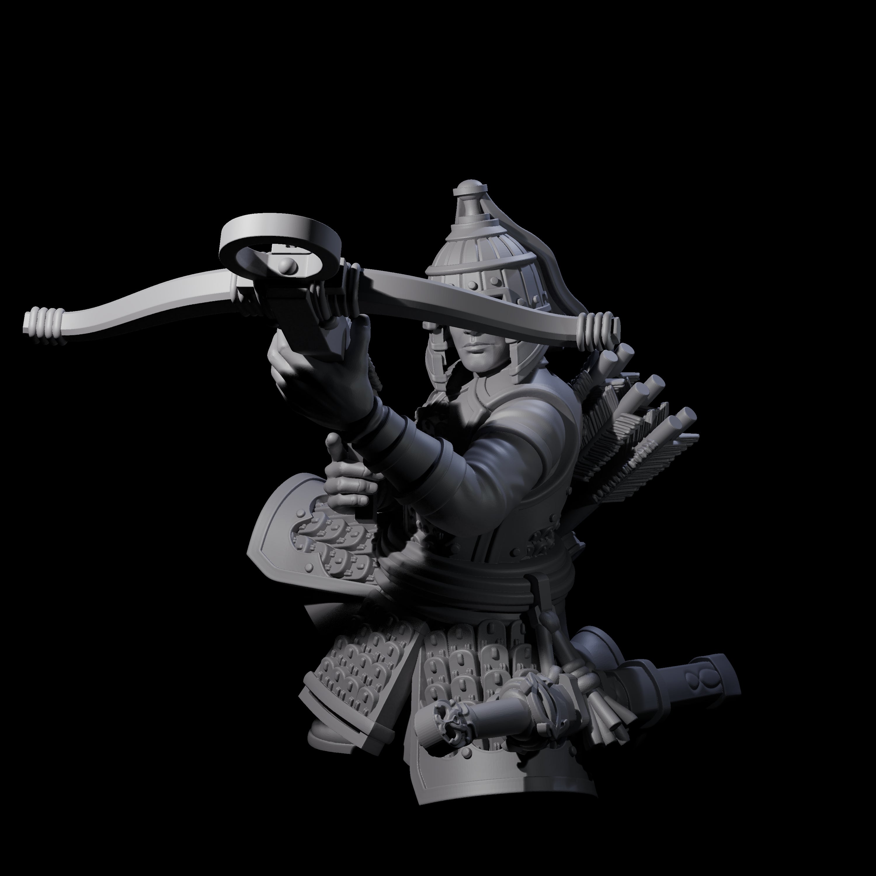 Reloading Human Crossbowman C Miniature for Dungeons and Dragons, Pathfinder or other TTRPGs