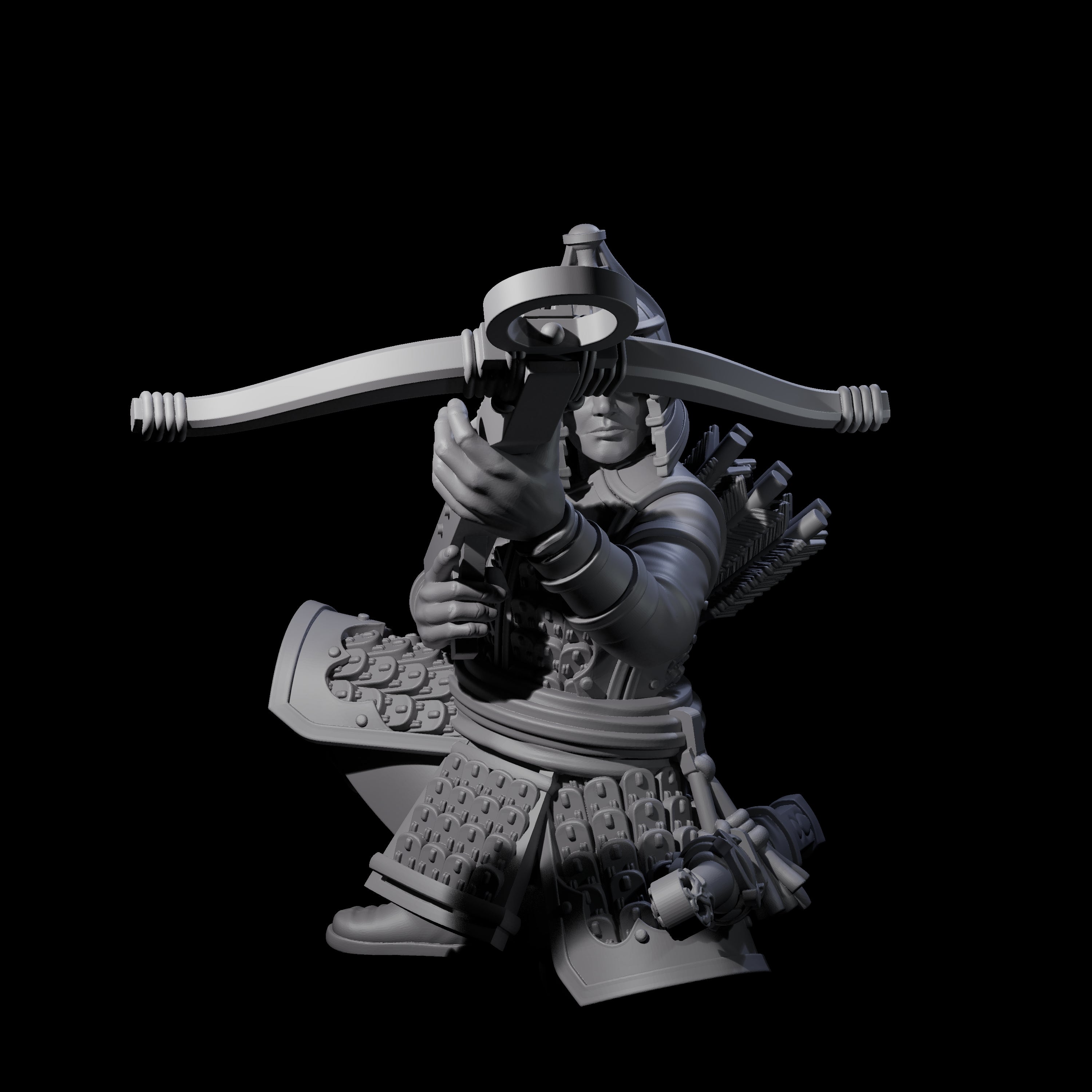Reloading Human Crossbowman C Miniature for Dungeons and Dragons, Pathfinder or other TTRPGs