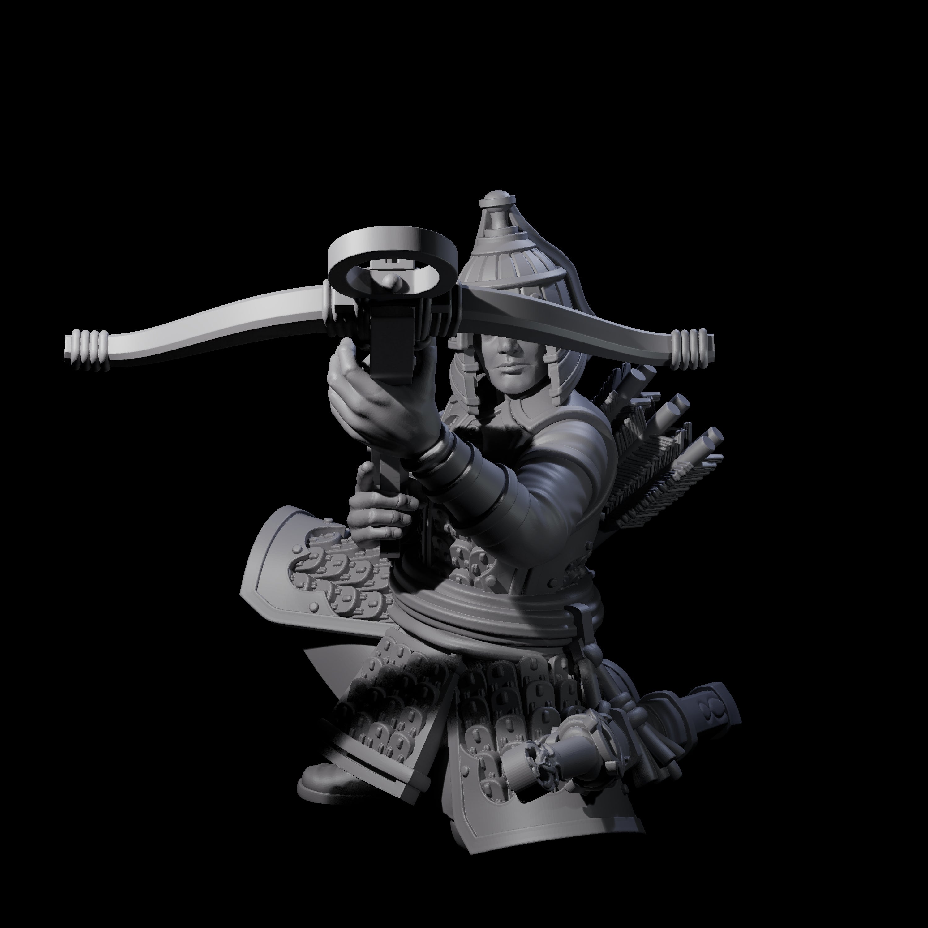 Reloading Human Crossbowman C Miniature for Dungeons and Dragons, Pathfinder or other TTRPGs