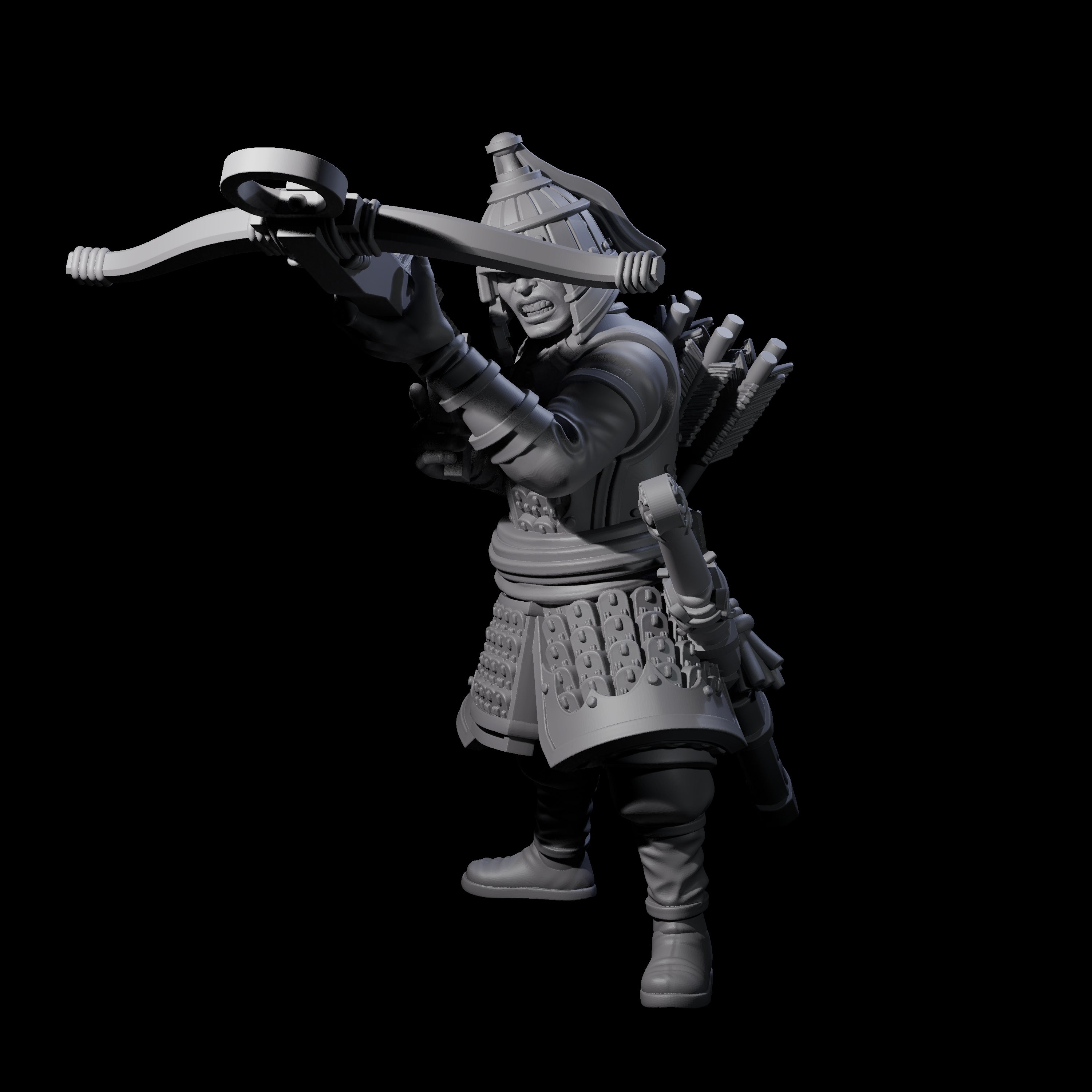 Reloading Human Crossbowman D Miniature for Dungeons and Dragons, Pathfinder or other TTRPGs