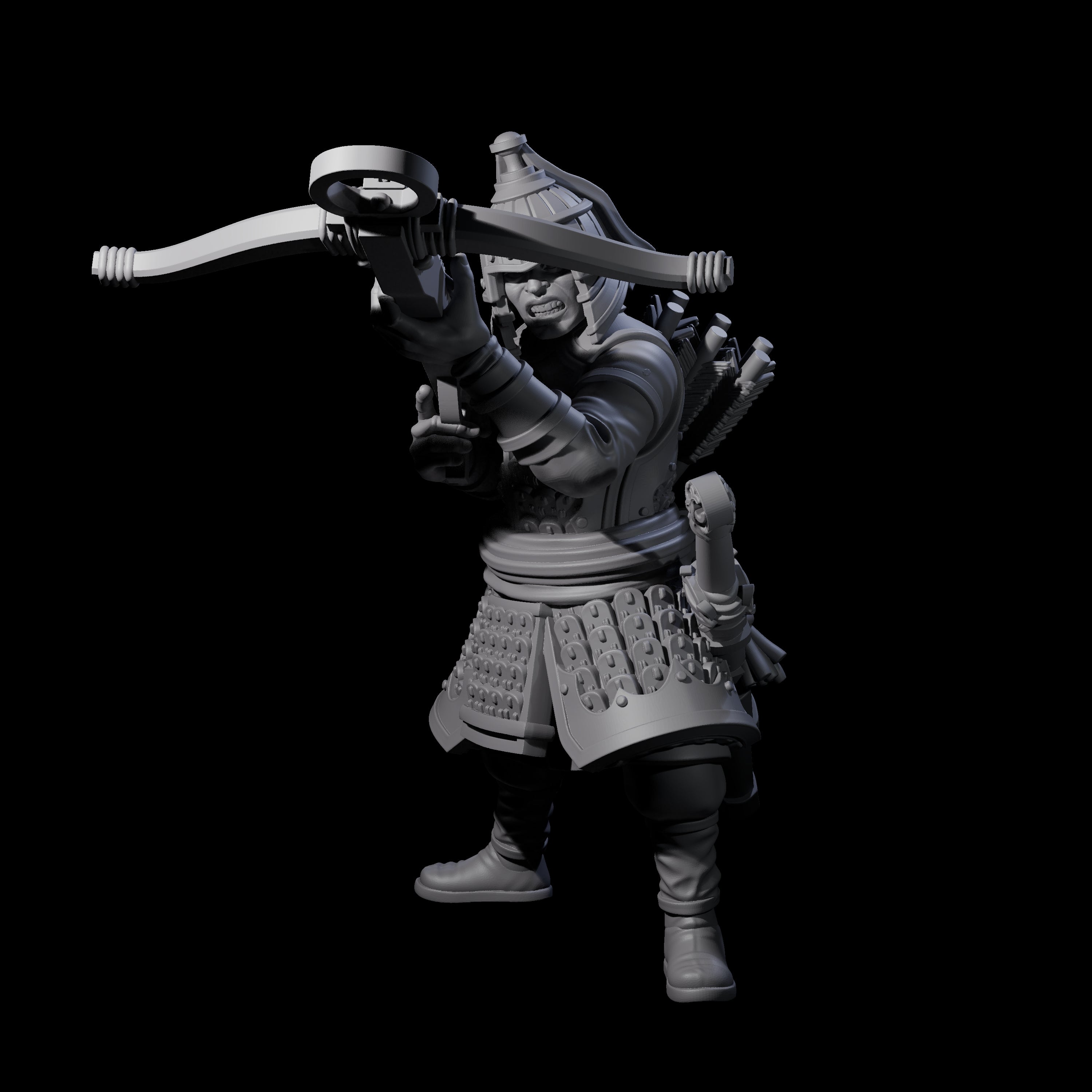 Reloading Human Crossbowman D Miniature for Dungeons and Dragons, Pathfinder or other TTRPGs