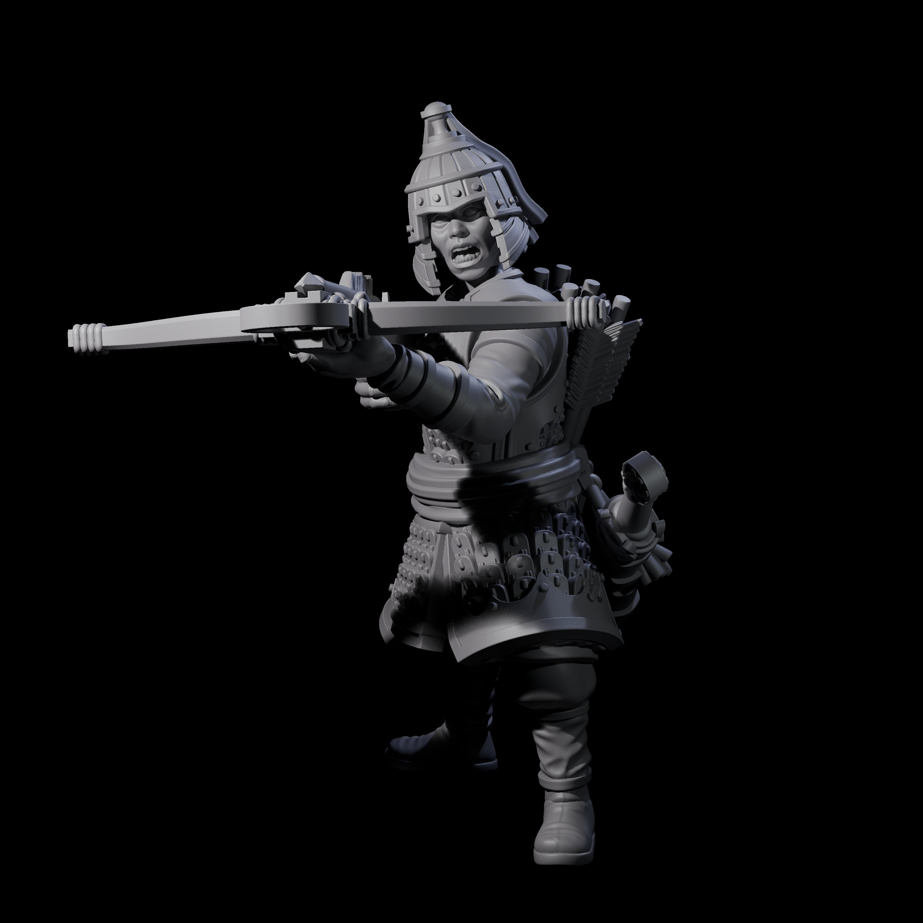 Reloading Human Crossbowman E Miniature for Dungeons and Dragons, Pathfinder or other TTRPGs