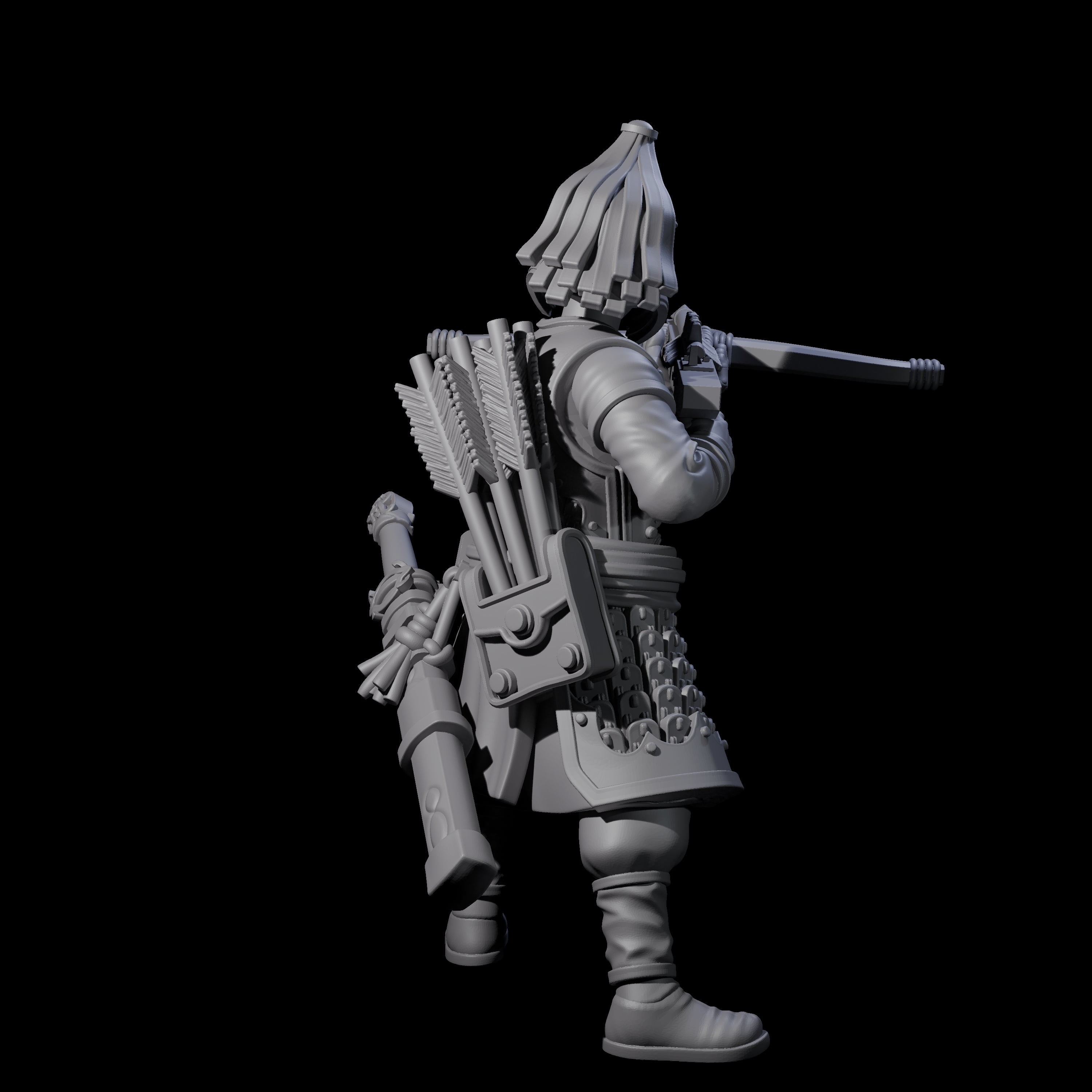 Reloading Human Crossbowman E Miniature for Dungeons and Dragons, Pathfinder or other TTRPGs