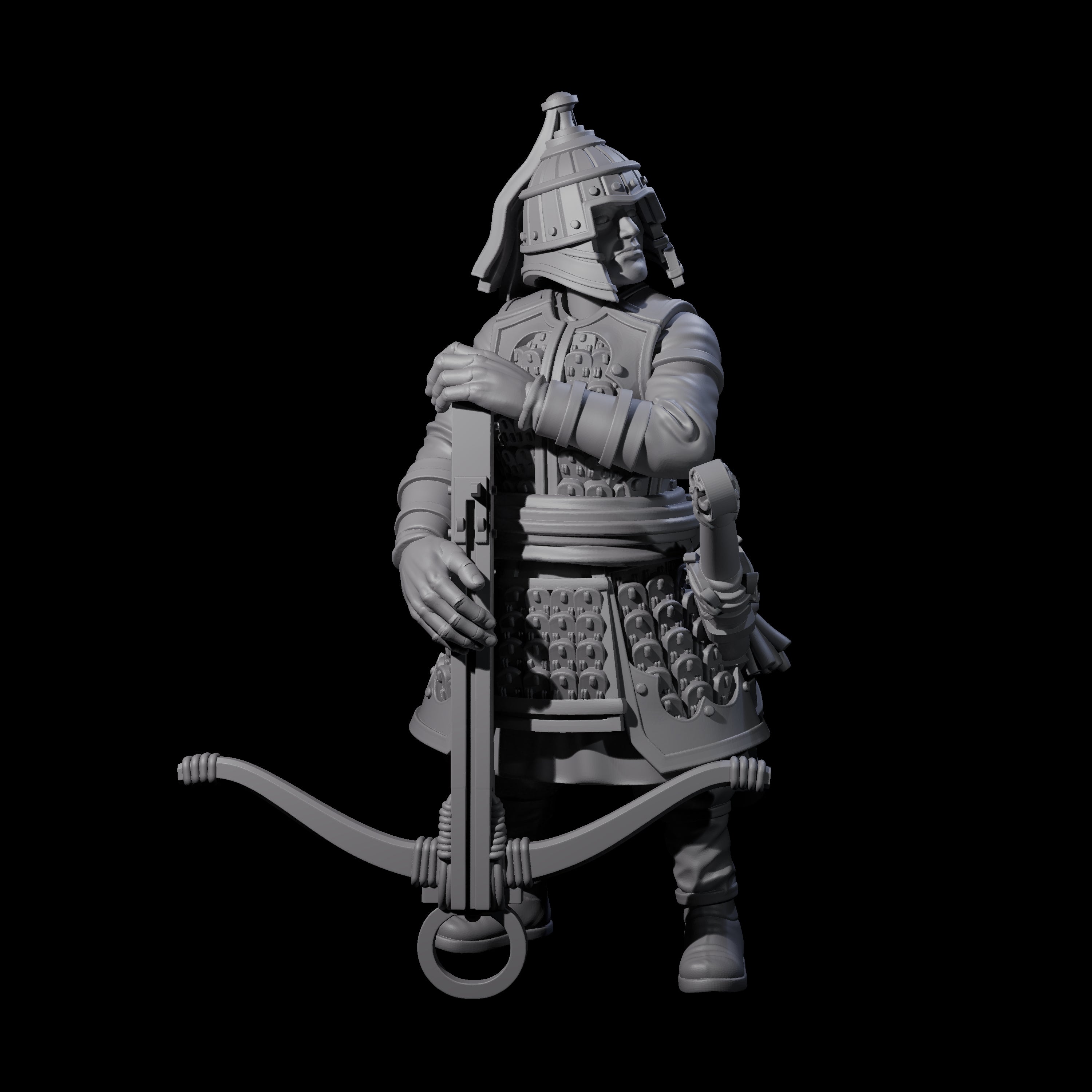 Reloading Human Crossbowman G Miniature for Dungeons and Dragons, Pathfinder or other TTRPGs