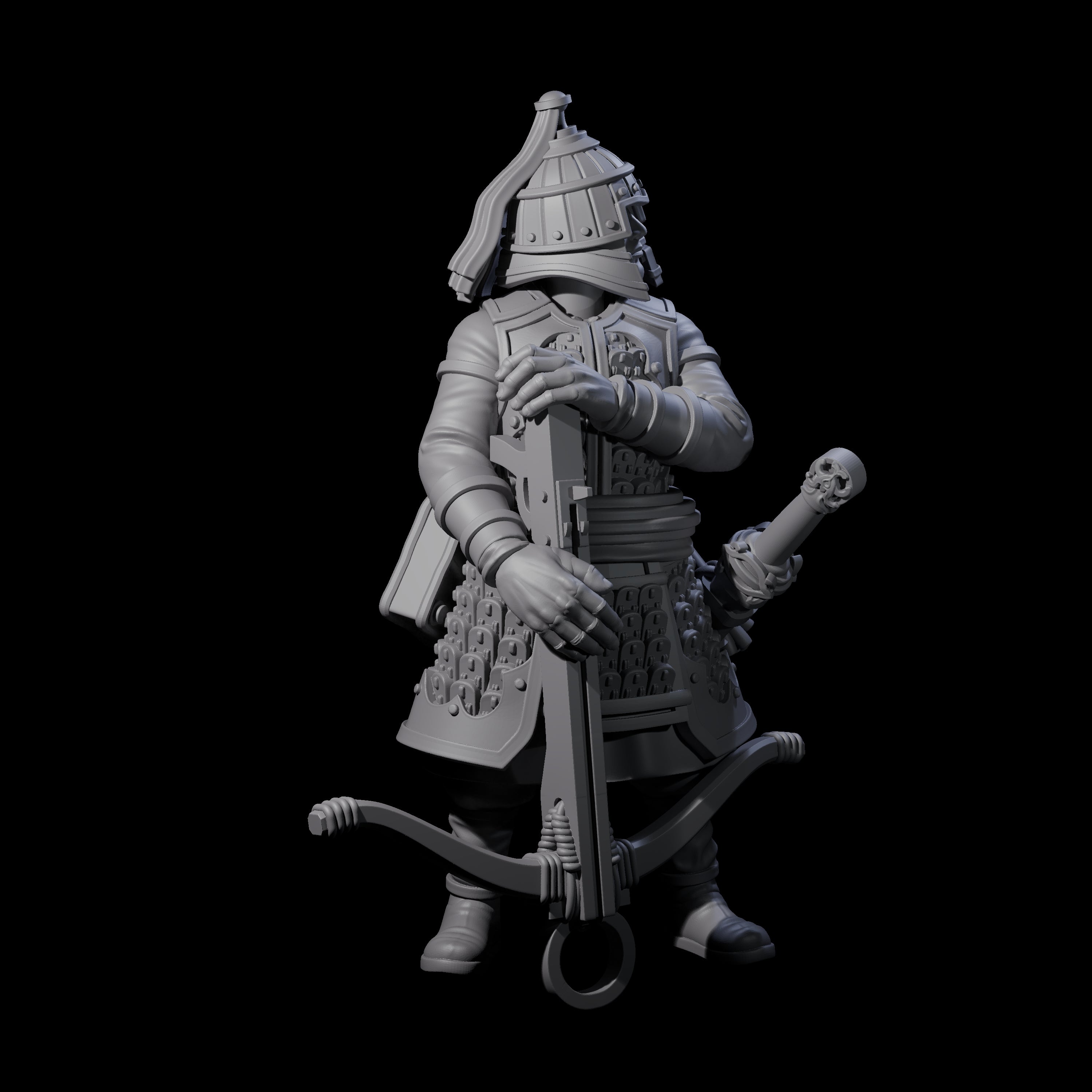Reloading Human Crossbowman G Miniature for Dungeons and Dragons, Pathfinder or other TTRPGs
