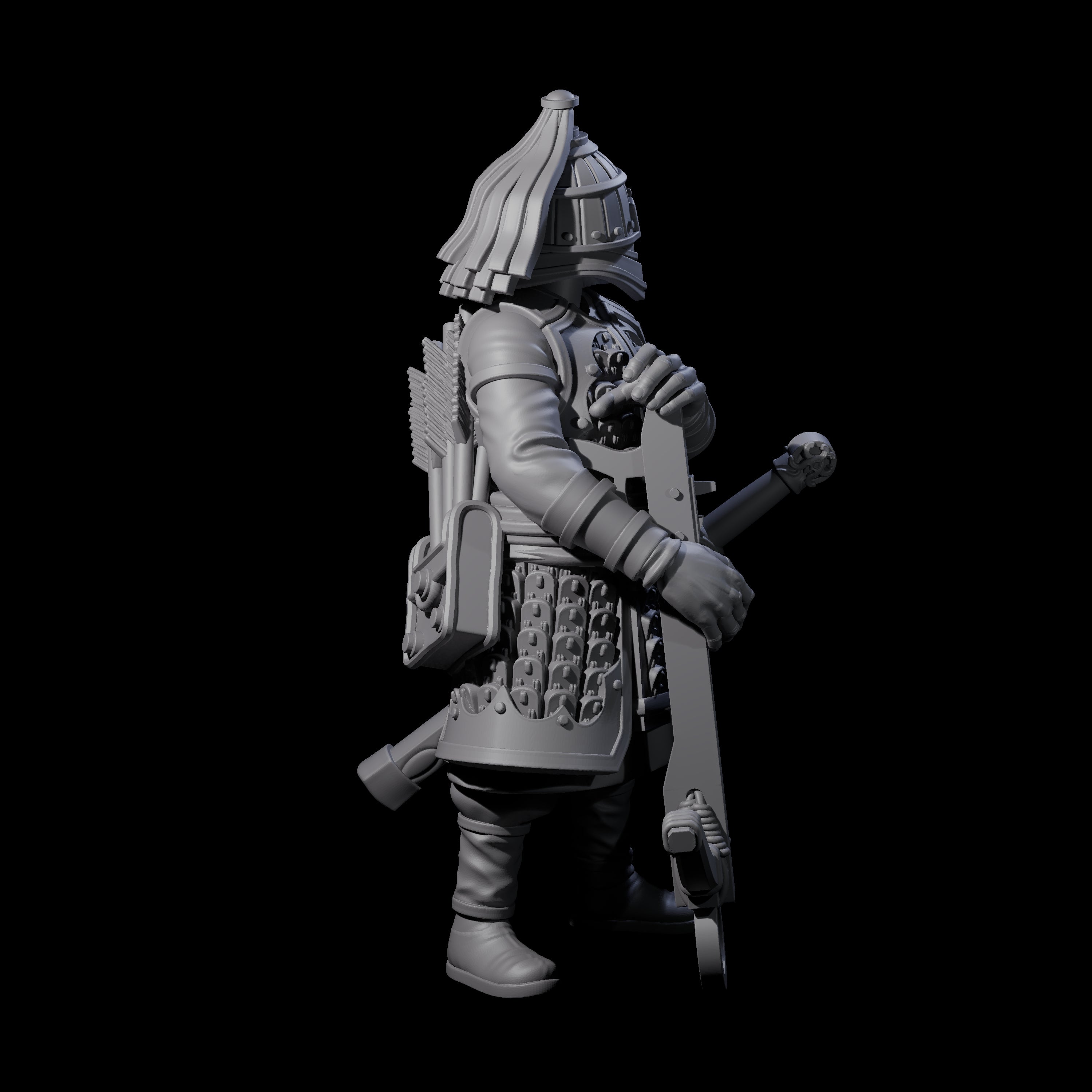 Reloading Human Crossbowman G Miniature for Dungeons and Dragons, Pathfinder or other TTRPGs