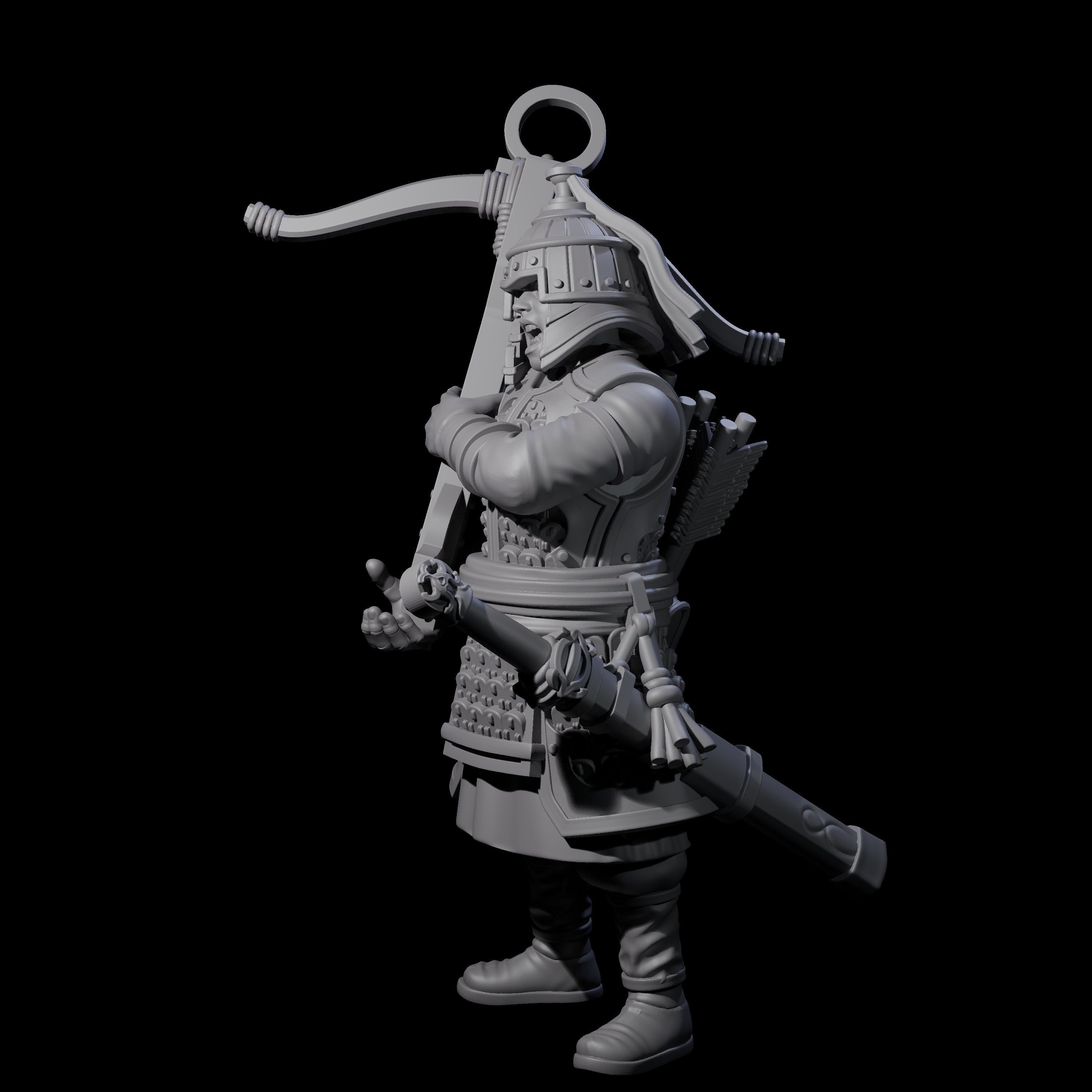 Reloading Human Crossbowman H Miniature for Dungeons and Dragons, Pathfinder or other TTRPGs