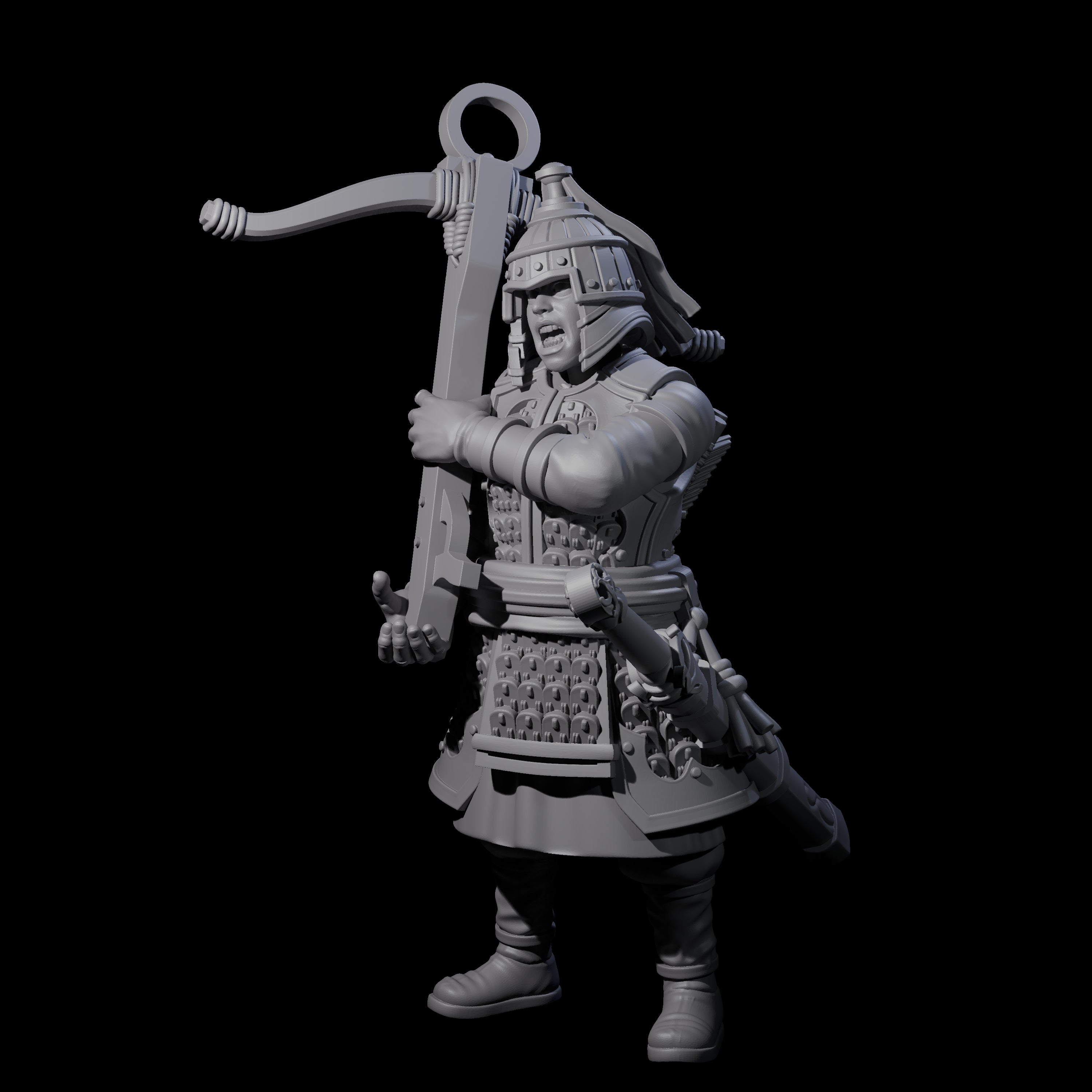Reloading Human Crossbowman H Miniature for Dungeons and Dragons, Pathfinder or other TTRPGs