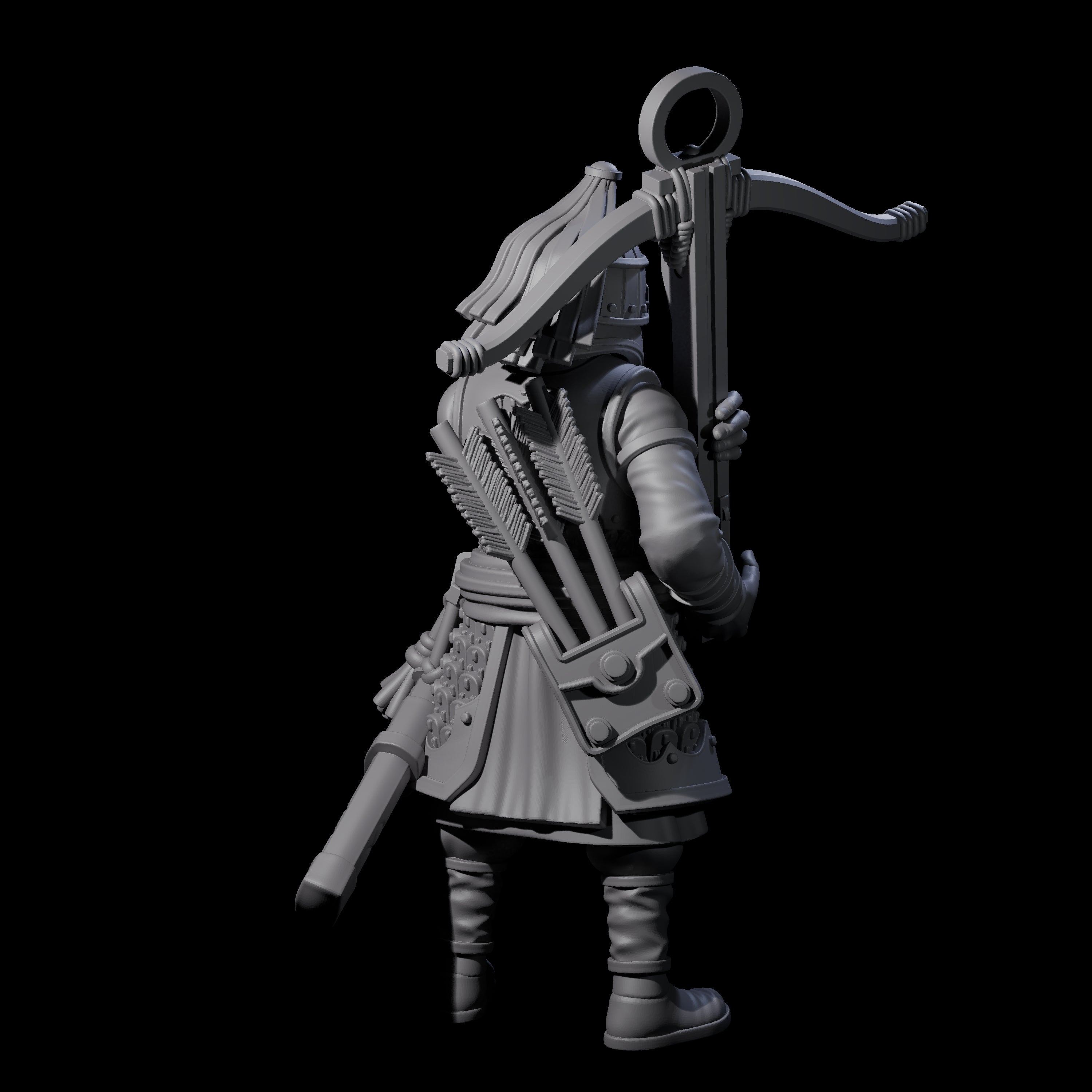 Reloading Human Crossbowman H Miniature for Dungeons and Dragons, Pathfinder or other TTRPGs