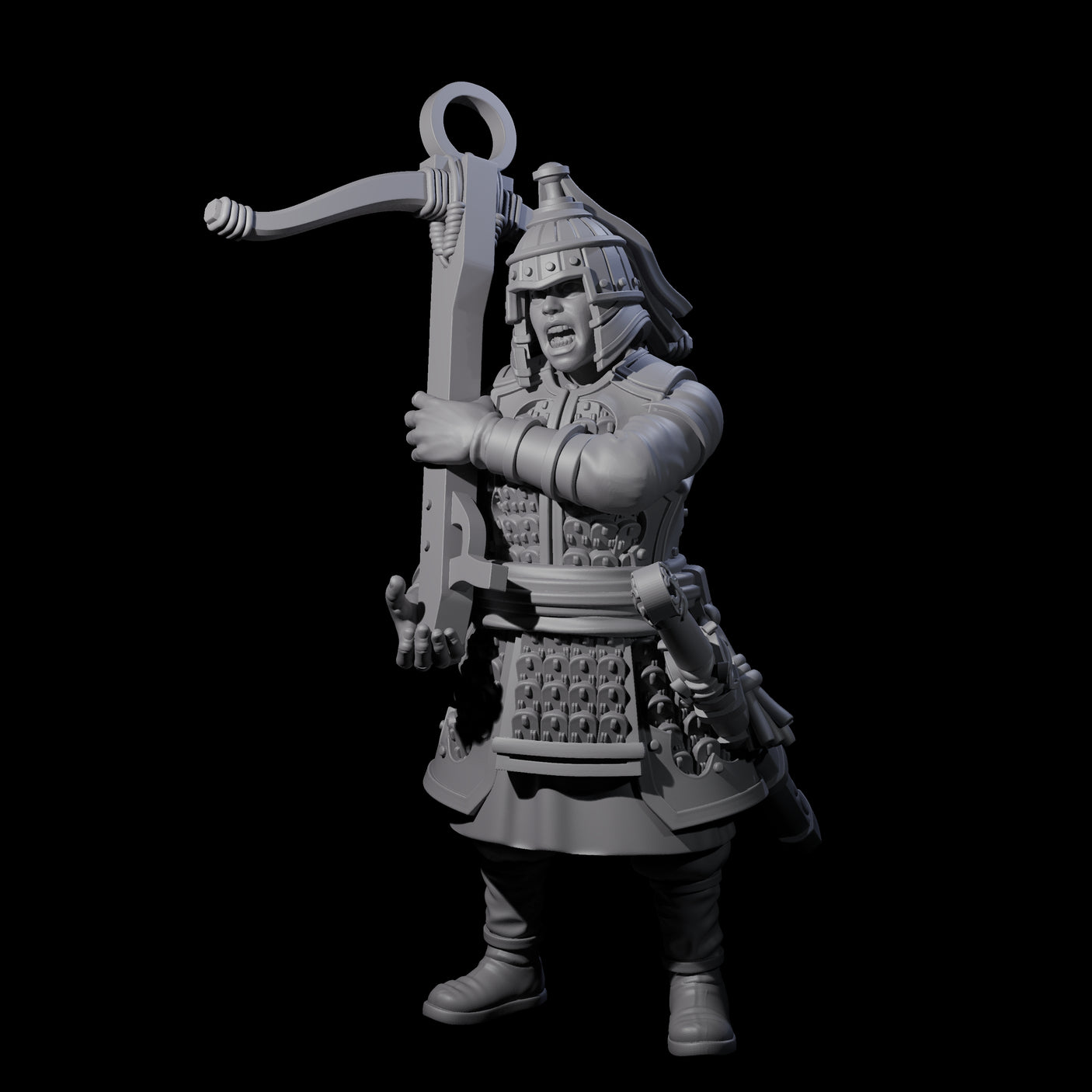 Reloading Human Crossbowman H Miniature for Dungeons and Dragons, Pathfinder or other TTRPGs
