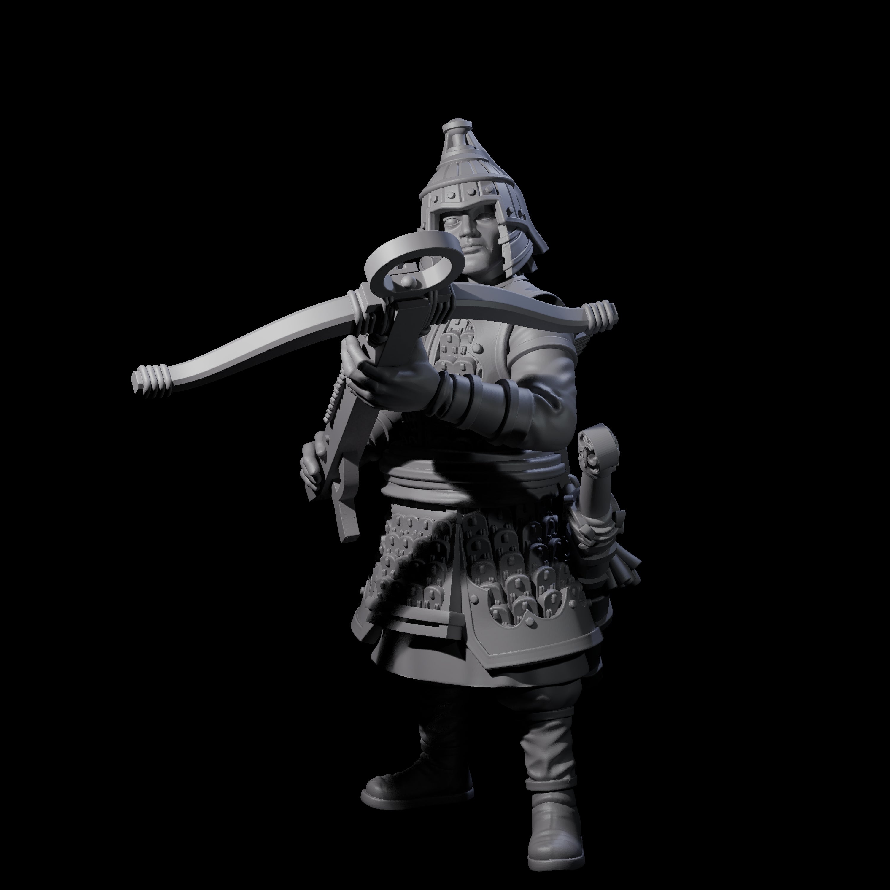Reloading Human Crossbowman I Miniature for Dungeons and Dragons, Pathfinder or other TTRPGs