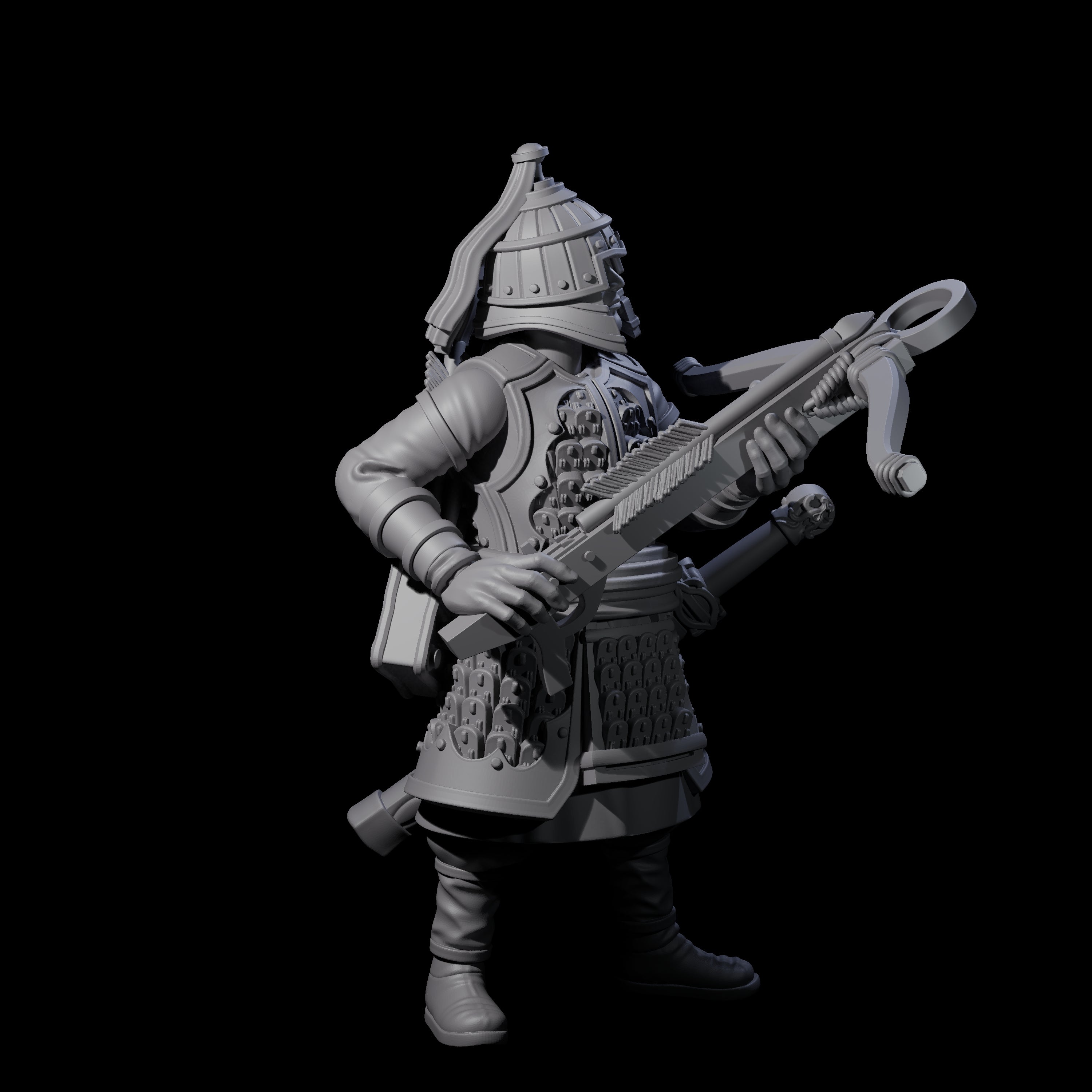 Reloading Human Crossbowman I Miniature for Dungeons and Dragons, Pathfinder or other TTRPGs