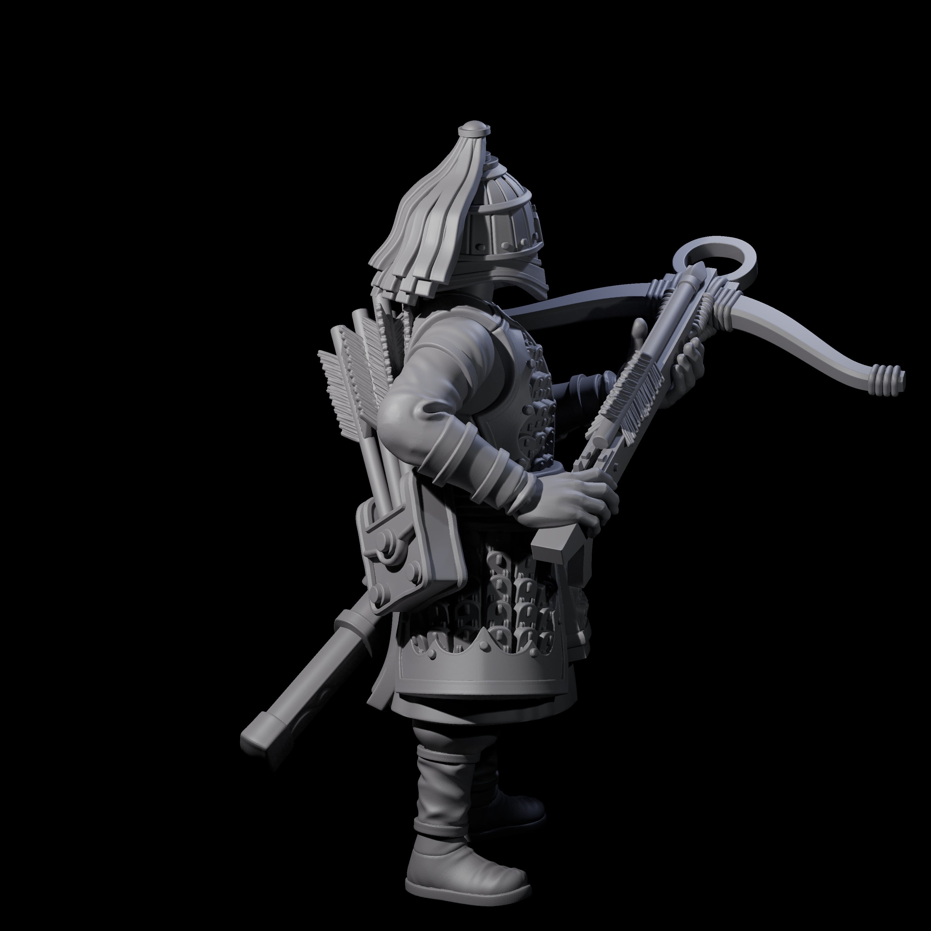 Reloading Human Crossbowman I Miniature for Dungeons and Dragons, Pathfinder or other TTRPGs