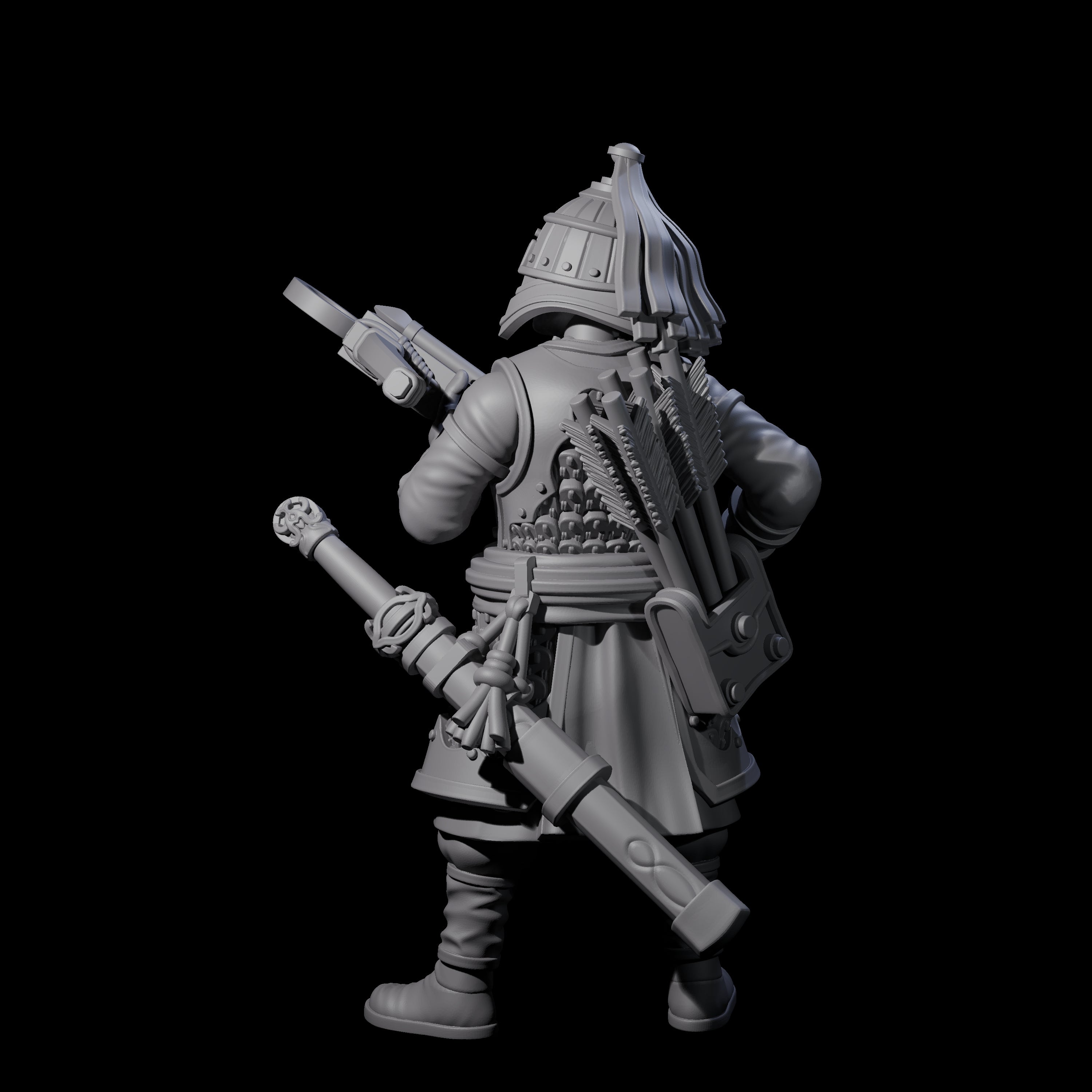 Reloading Human Crossbowman I Miniature for Dungeons and Dragons, Pathfinder or other TTRPGs