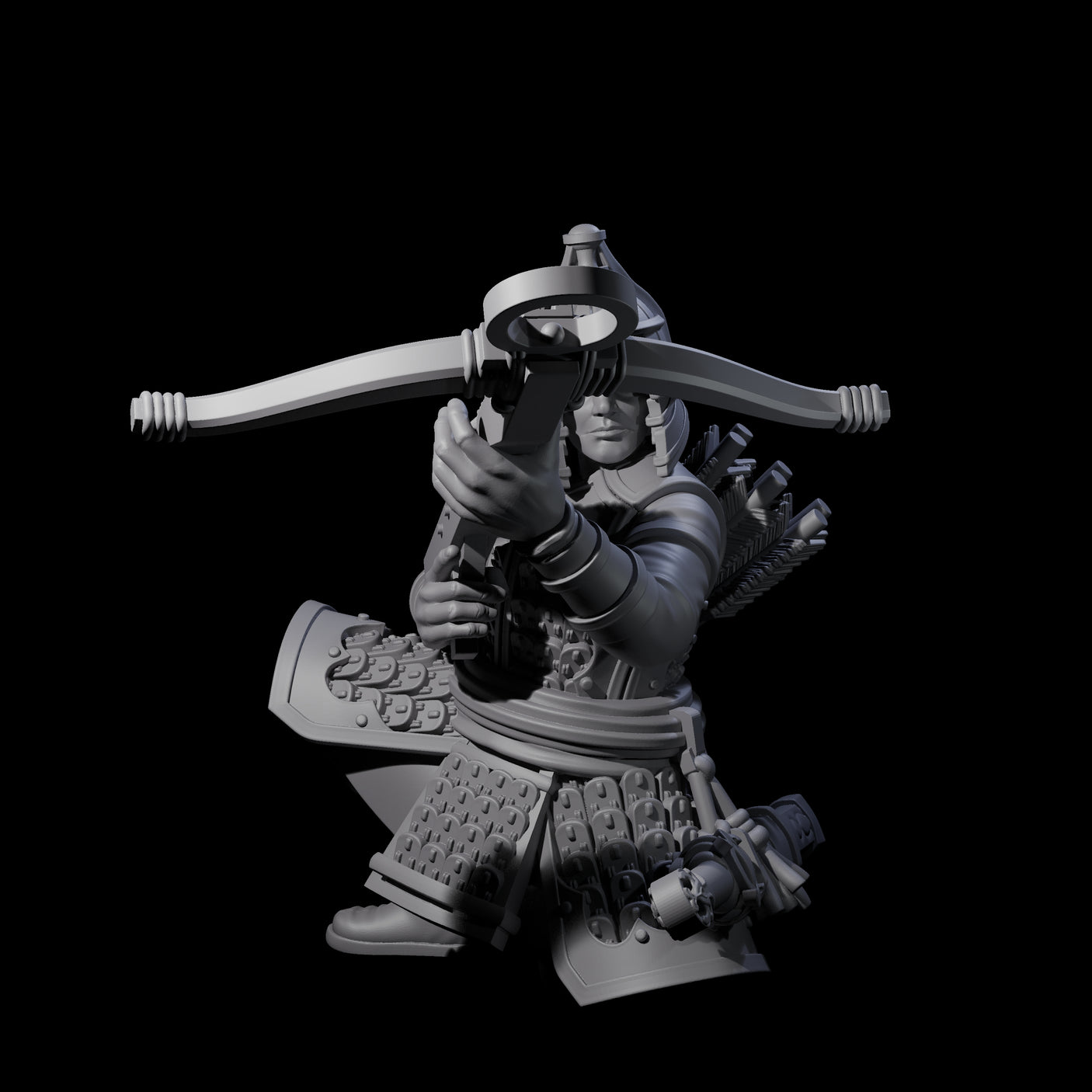 Reloading Human Crossbowmen Miniature for Dungeons and Dragons, Pathfinder or other TTRPGs