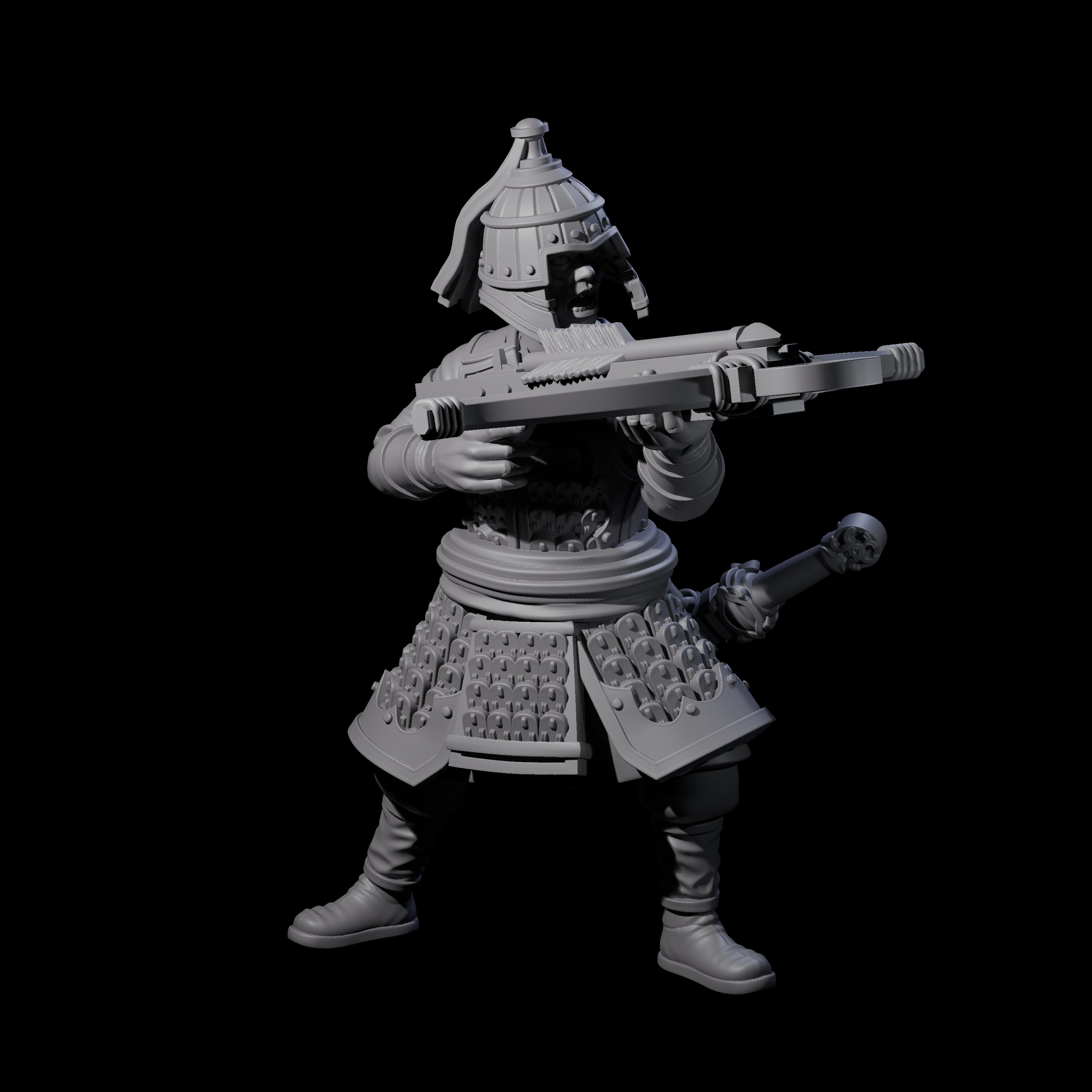Reloading Human Crossbowmen Miniature for Dungeons and Dragons, Pathfinder or other TTRPGs