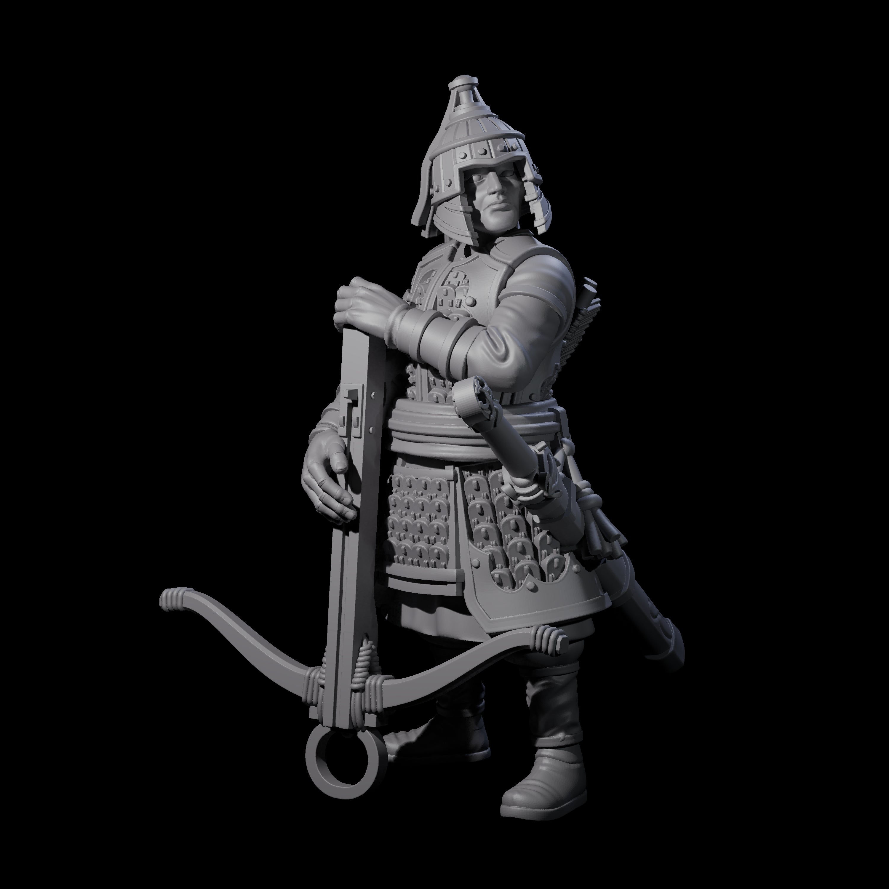 Reloading Human Crossbowmen Miniature for Dungeons and Dragons, Pathfinder or other TTRPGs
