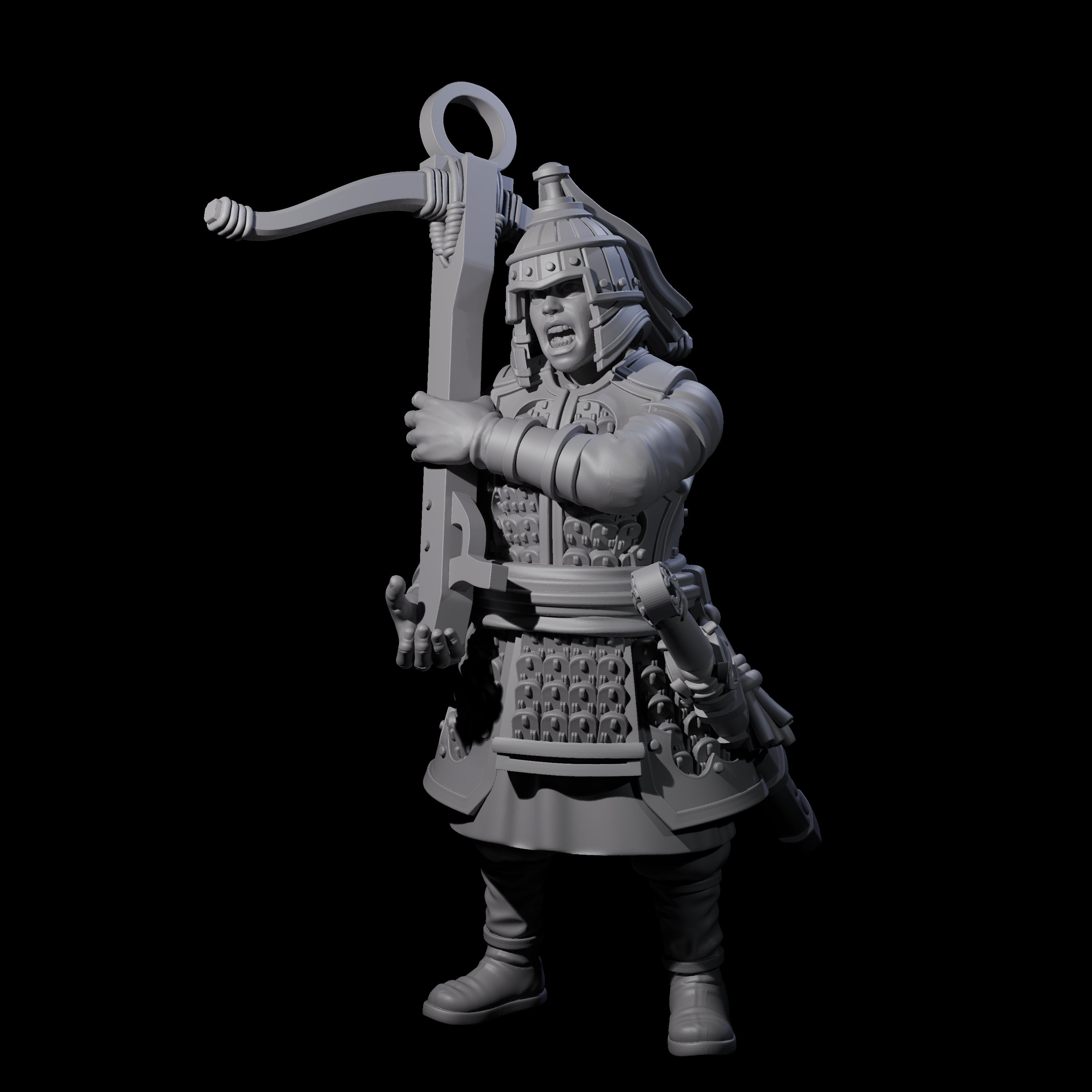 Reloading Human Crossbowmen Miniature for Dungeons and Dragons, Pathfinder or other TTRPGs