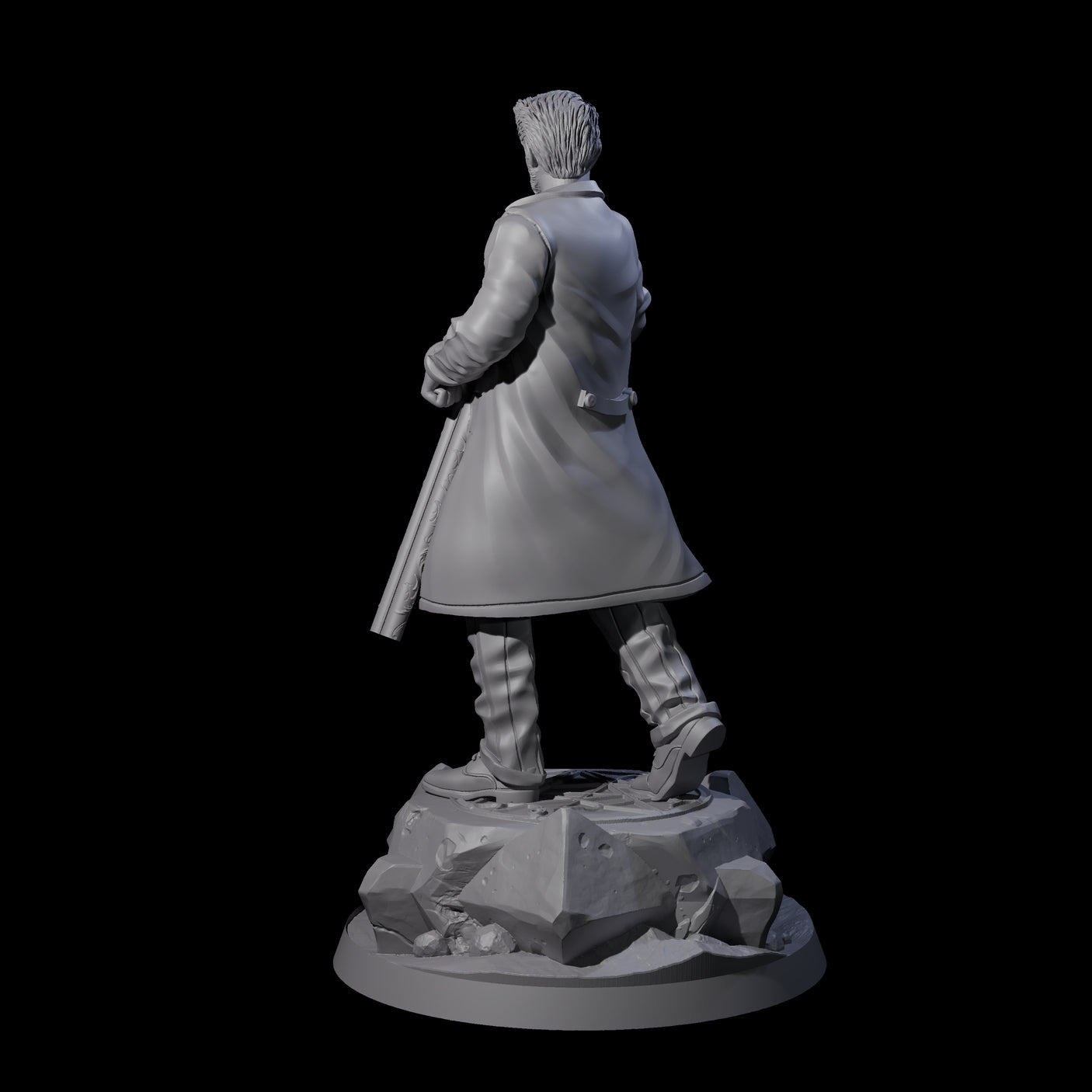 Reloading Human Frontiersman Miniature for Dungeons and Dragons, Pathfinder or other TTRPGs