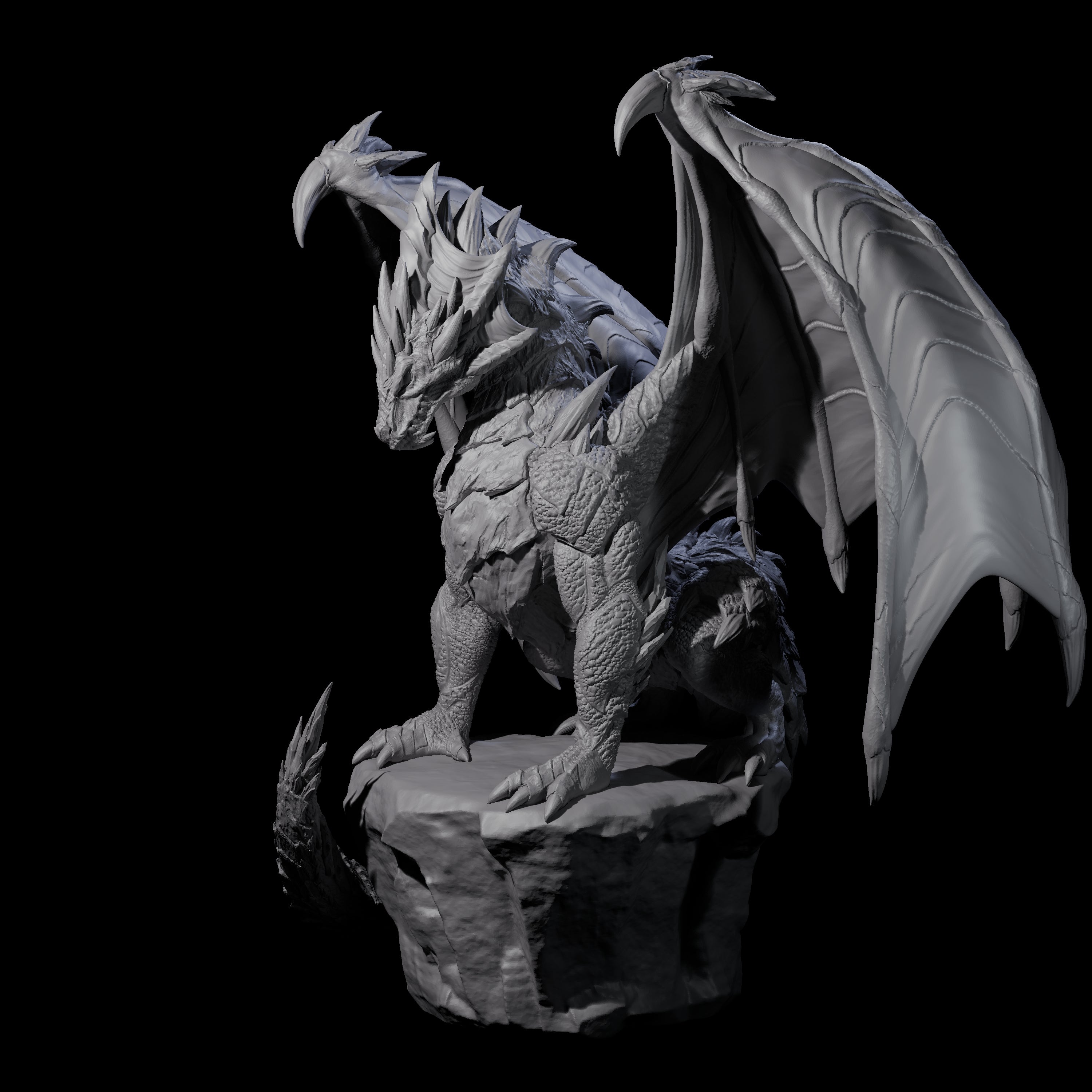 Resting Adult Dragon Miniature for Dungeons and Dragons, Pathfinder or other TTRPGs