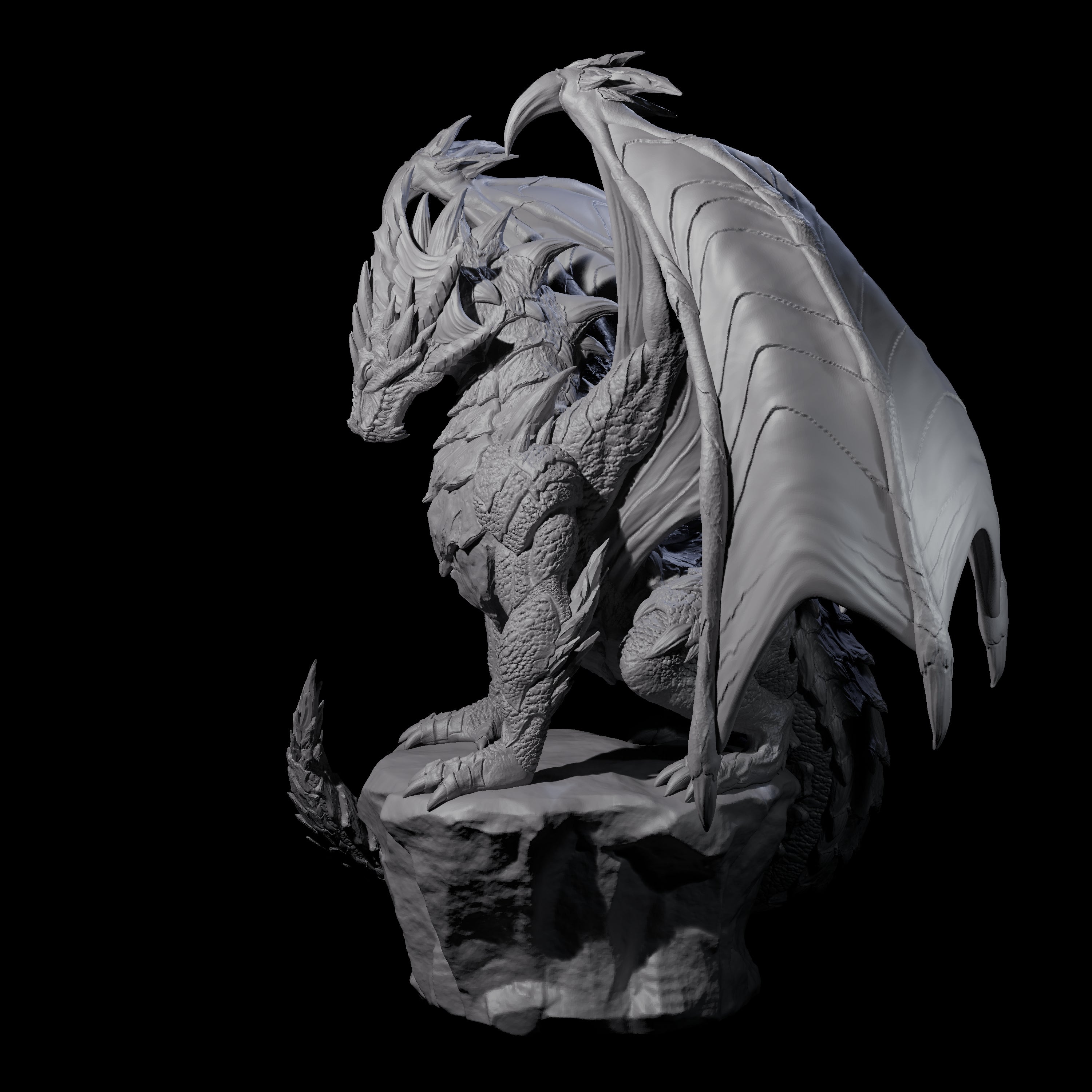 Resting Adult Dragon Miniature for Dungeons and Dragons, Pathfinder or other TTRPGs
