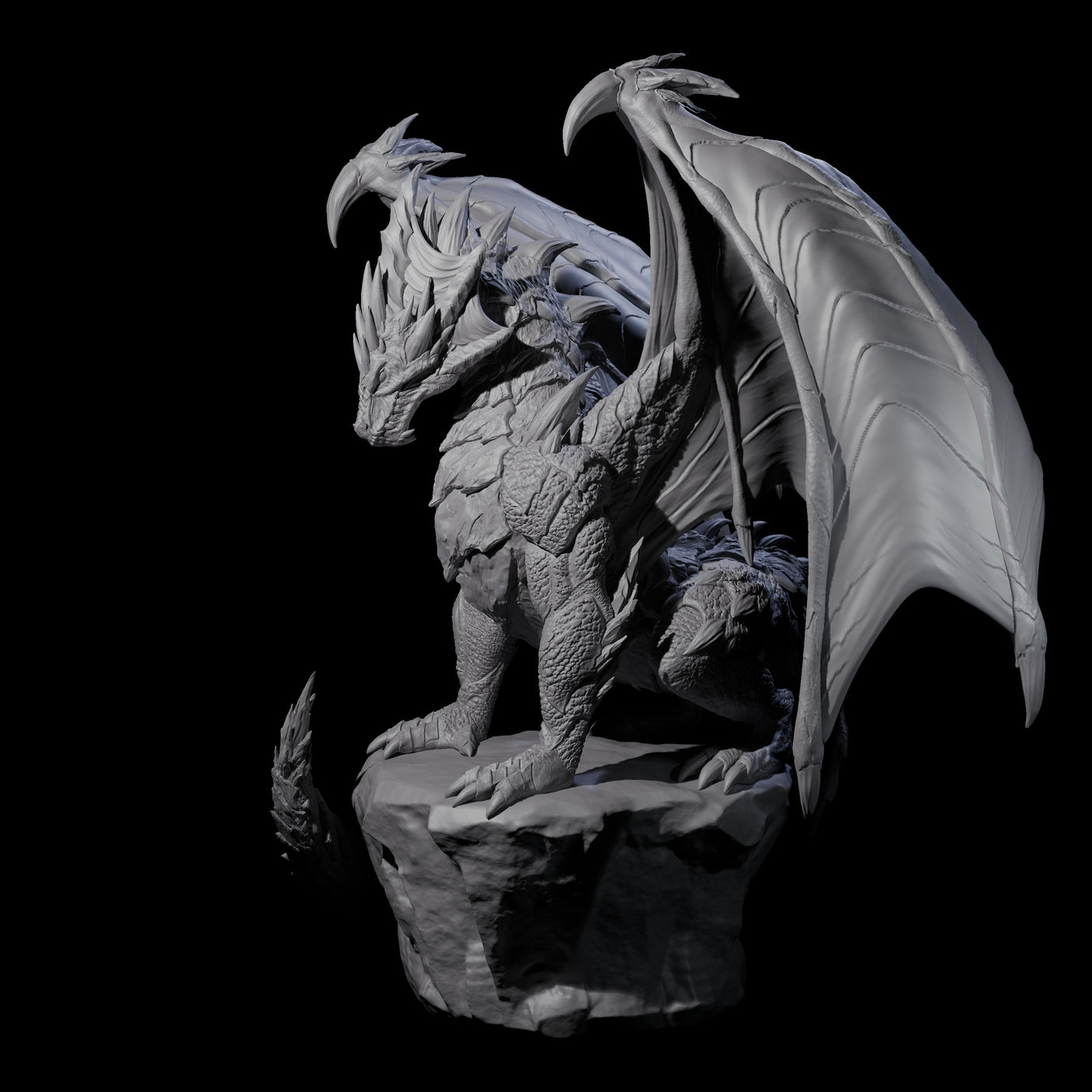 Resting Adult Dragon Miniature for Dungeons and Dragons, Pathfinder or other TTRPGs