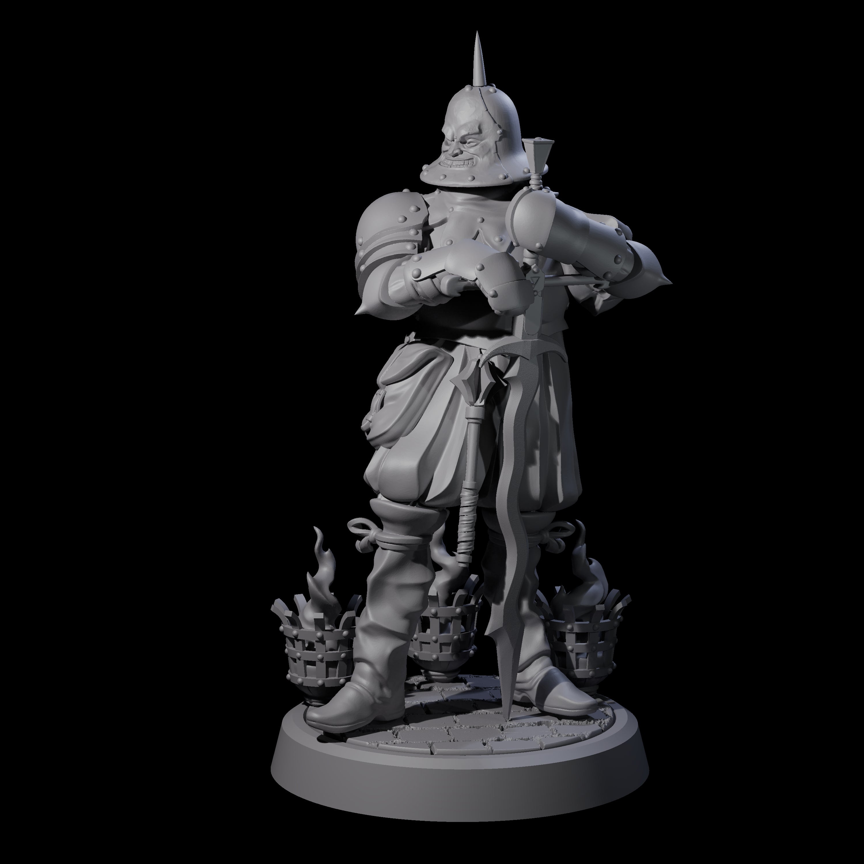 Resting Black Iron Inquisitor Miniature for Dungeons and Dragons, Pathfinder or other TTRPGs