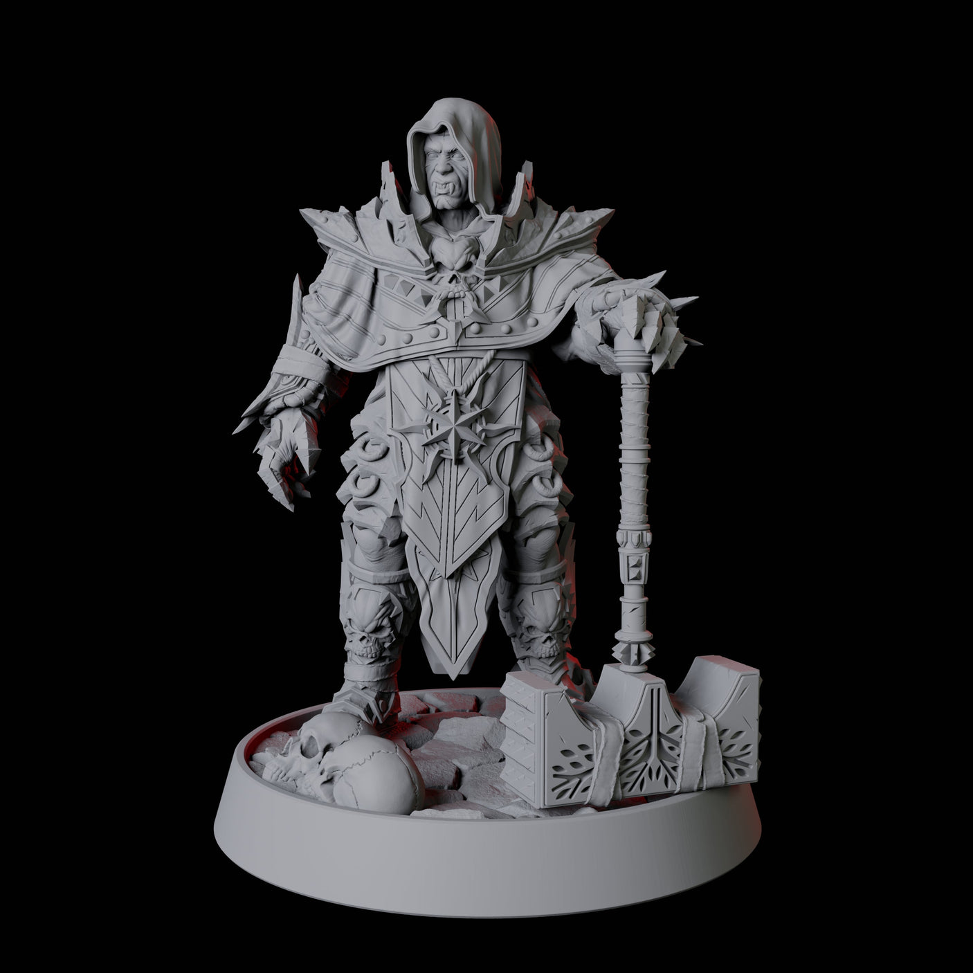 Resting Half Orc Fighter Miniature for Dungeons and Dragons, Pathfinder or other TTRPGs