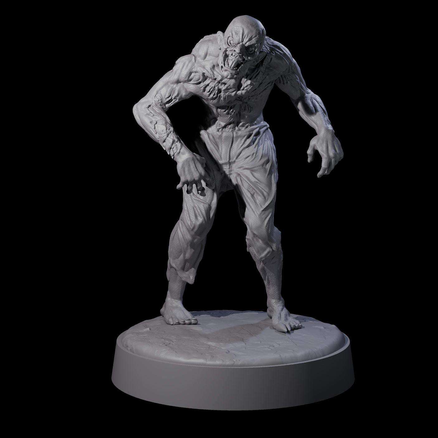Restless Zombie D Miniature for Dungeons and Dragons, Pathfinder or other TTRPGs