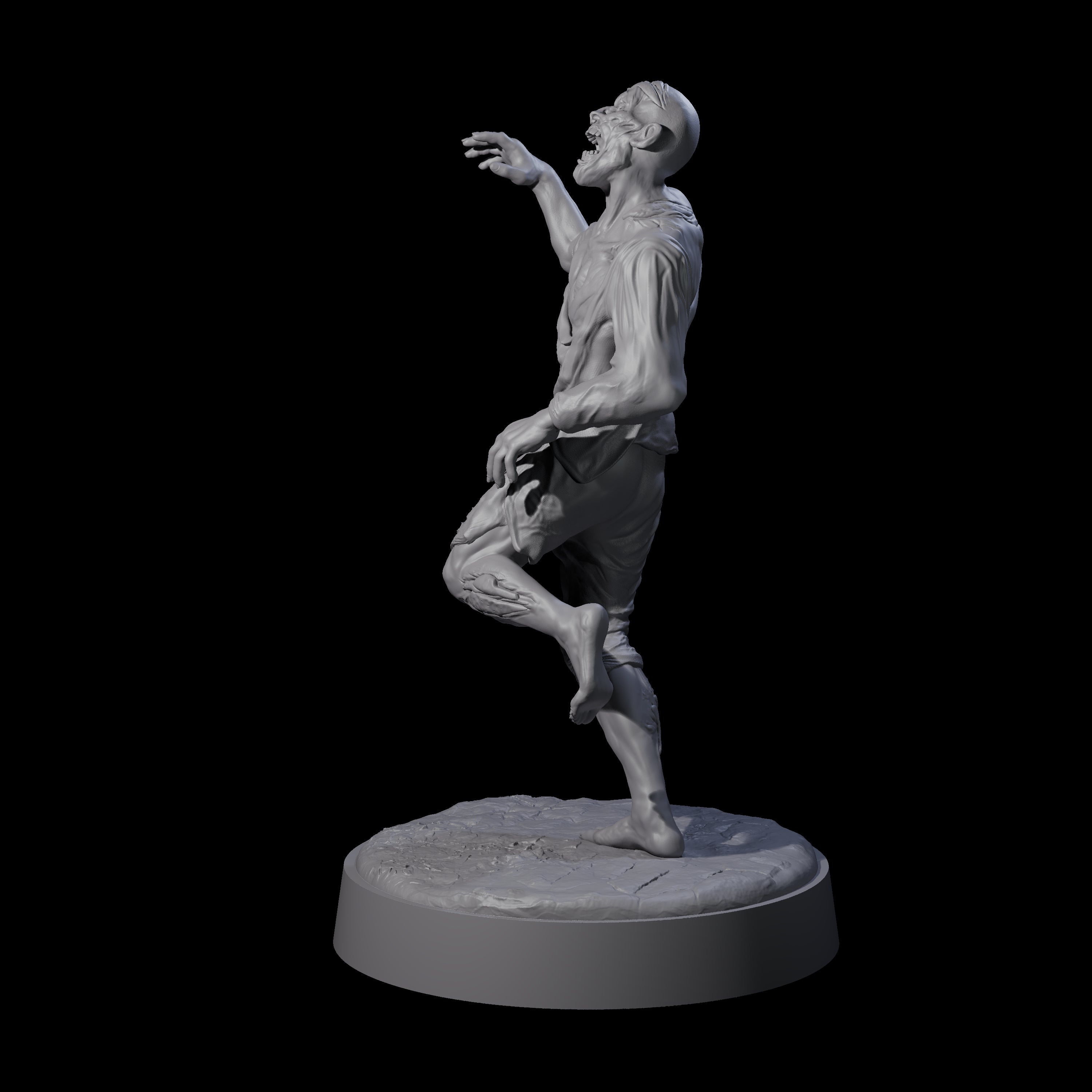 Restless Zombie F Miniature for Dungeons and Dragons, Pathfinder or other TTRPGs
