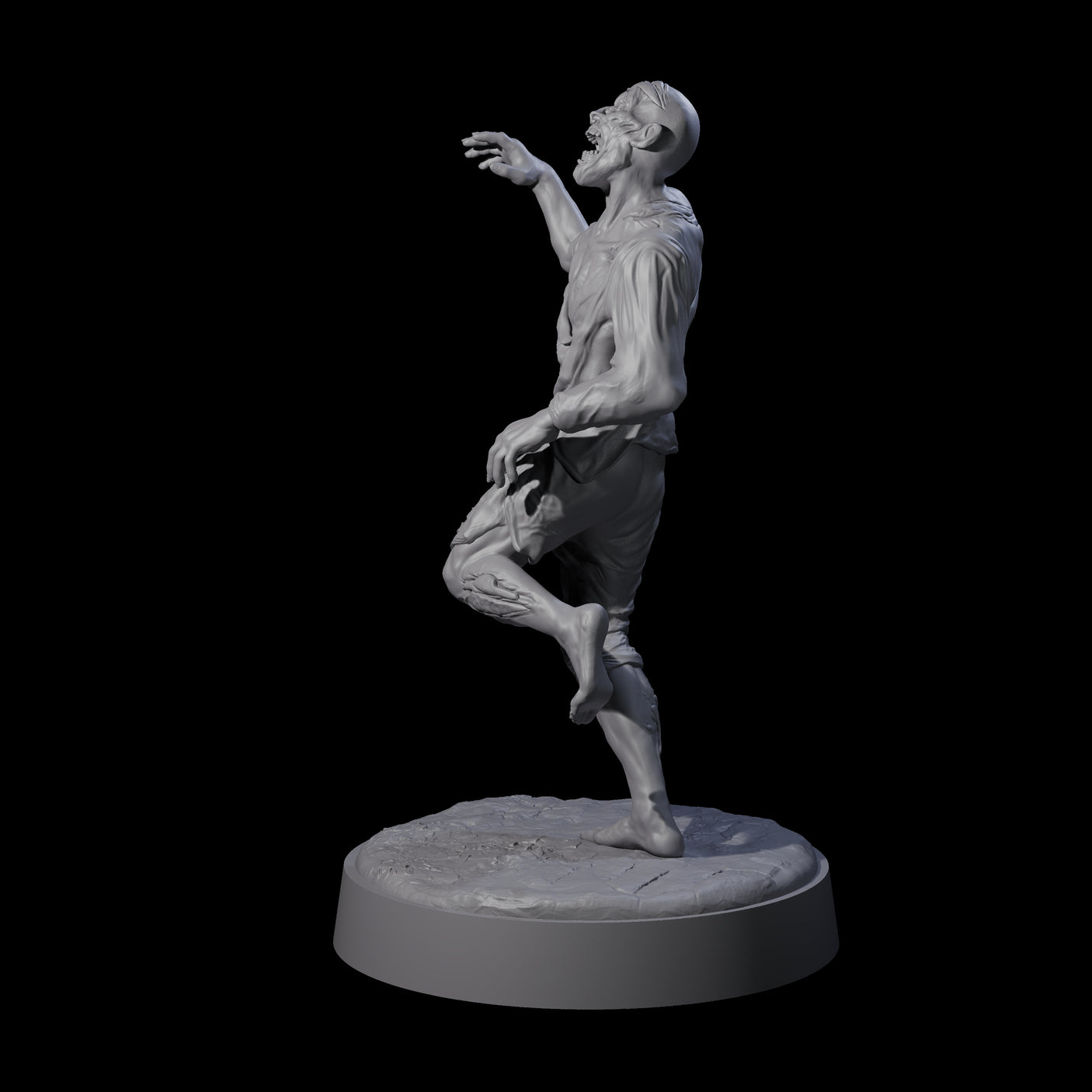 Restless Zombie F Miniature for Dungeons and Dragons, Pathfinder or other TTRPGs