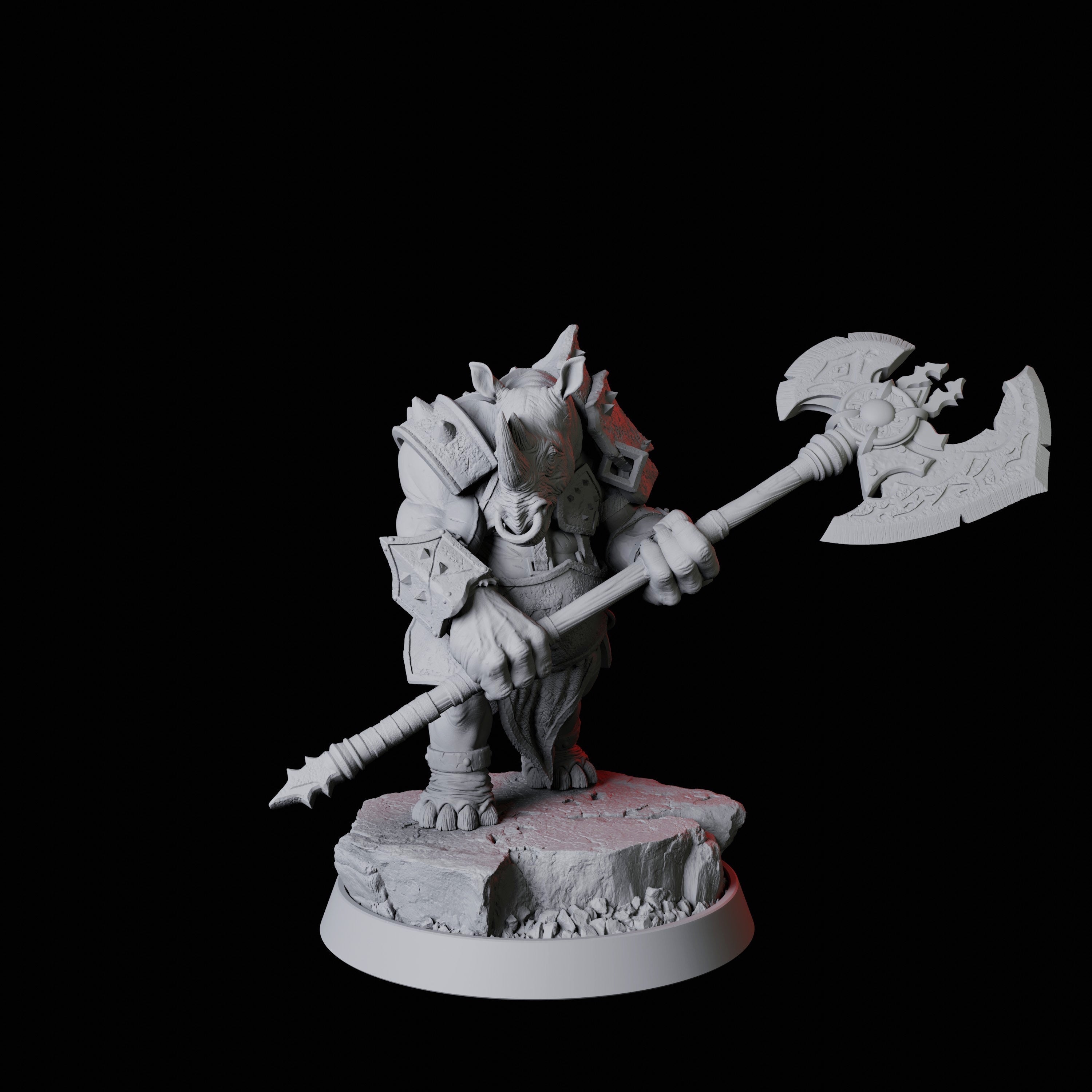 Rhino Folk Bandit Miniature for Dungeons and Dragons