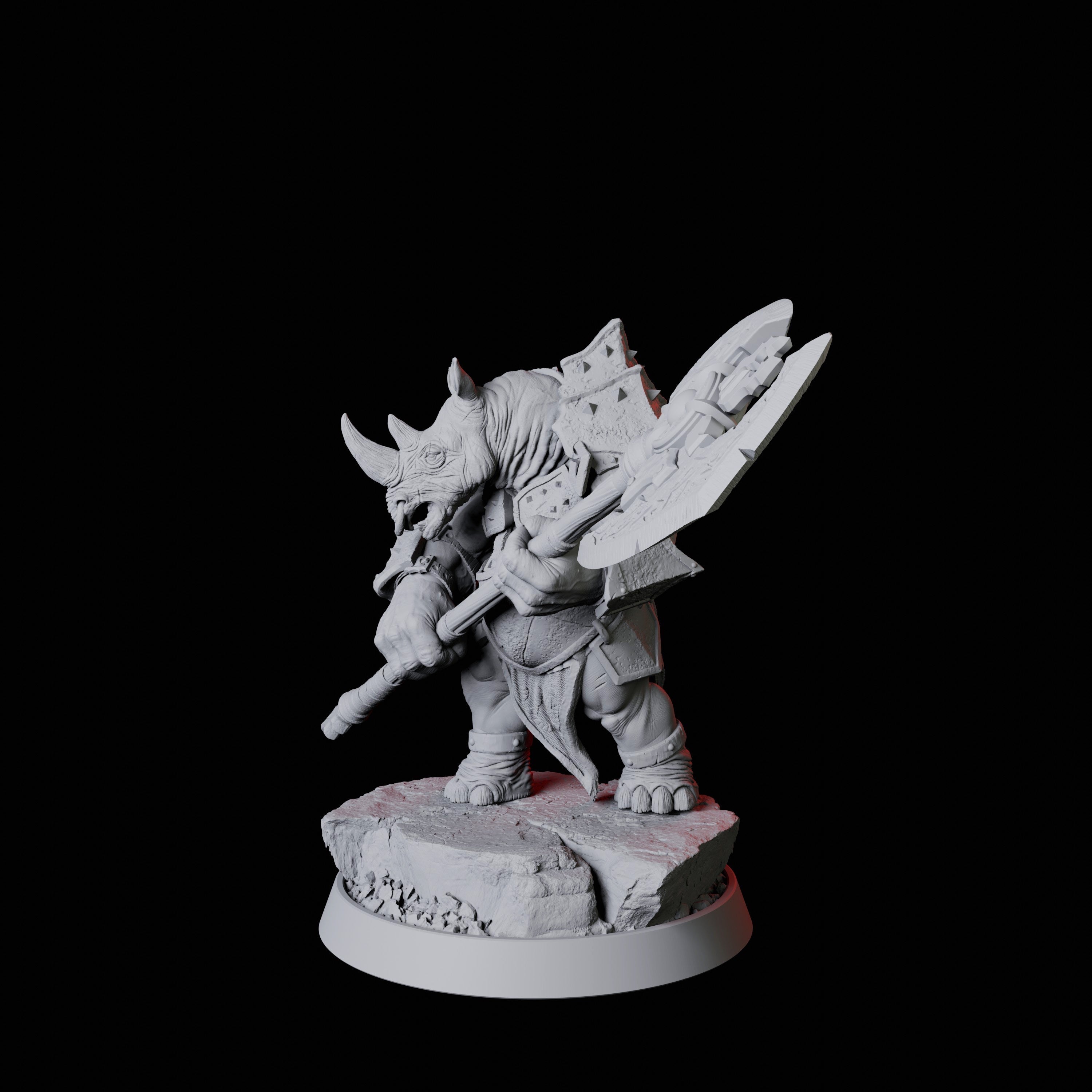 Rhino Folk Bandit Miniature for Dungeons and Dragons