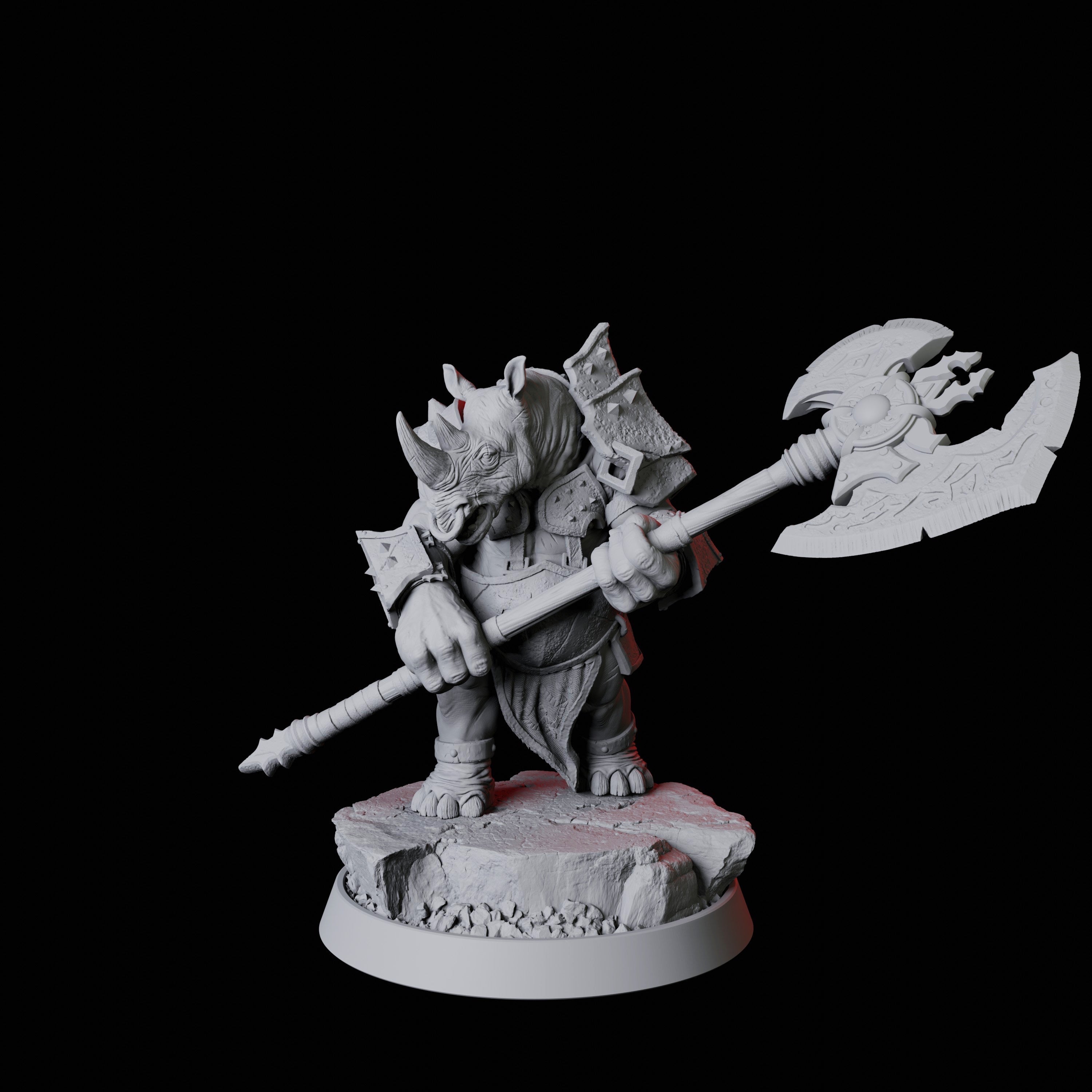 Rhino Folk Bandit Miniature for Dungeons and Dragons