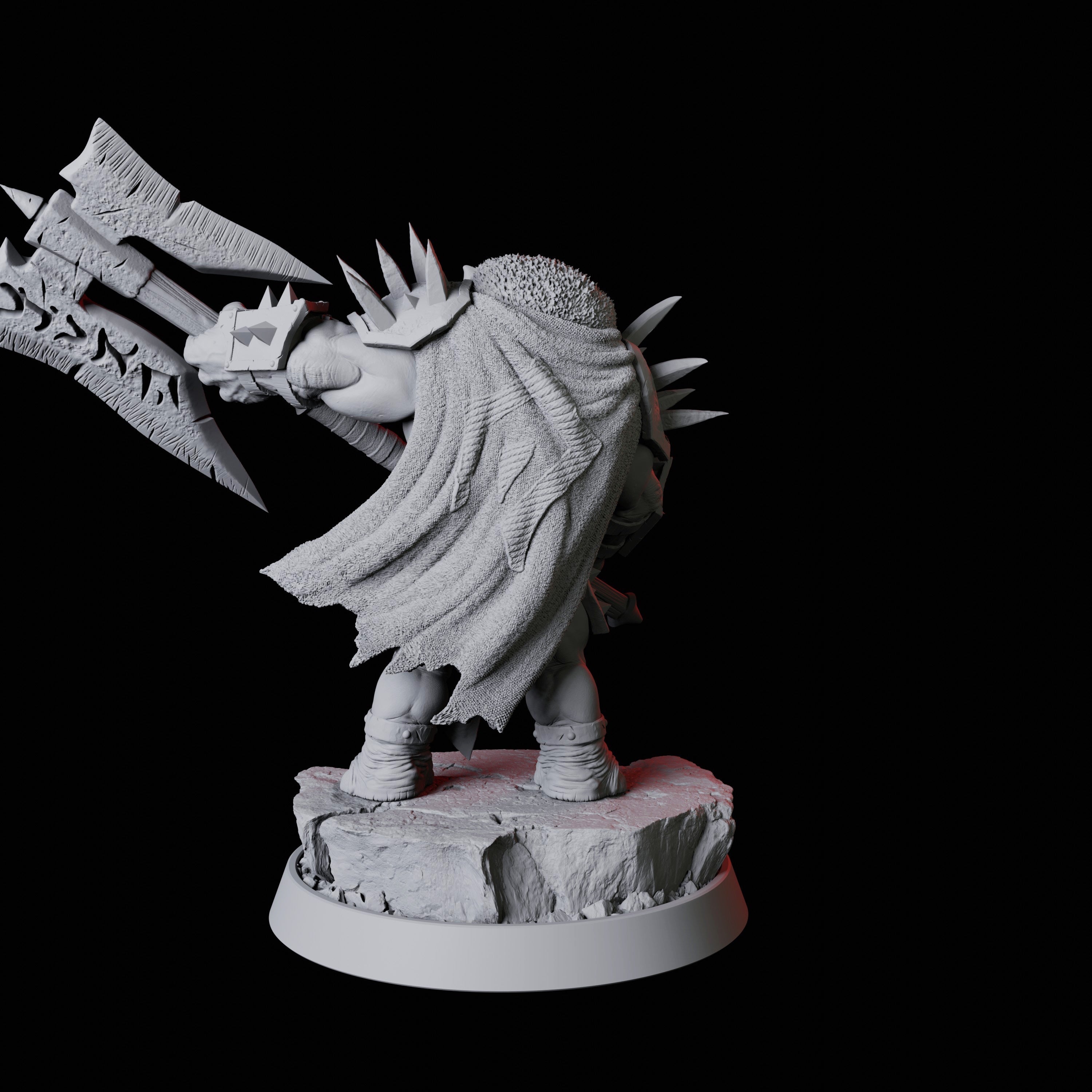 Rhino Folk Battleaxe Master Miniature for Dungeons and Dragons