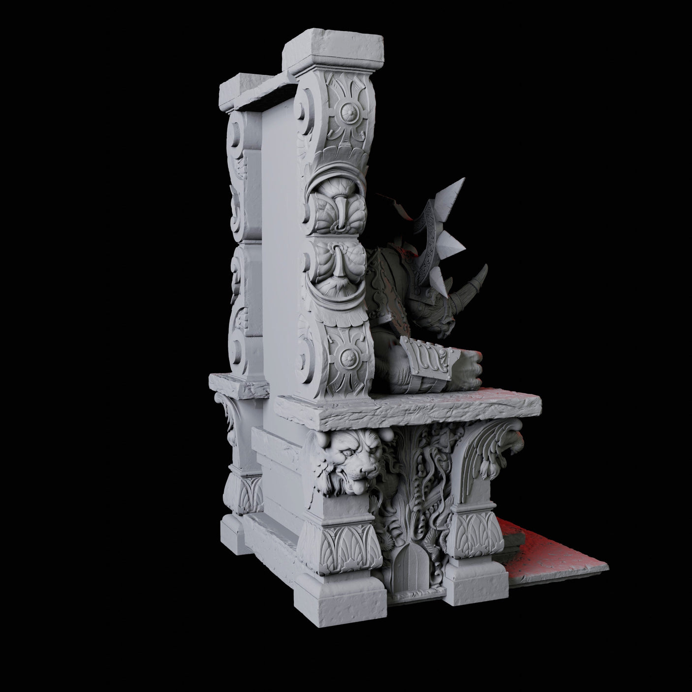 Rhino Folk King Miniature for Dungeons and Dragons, Pathfinder or other TTRPGs