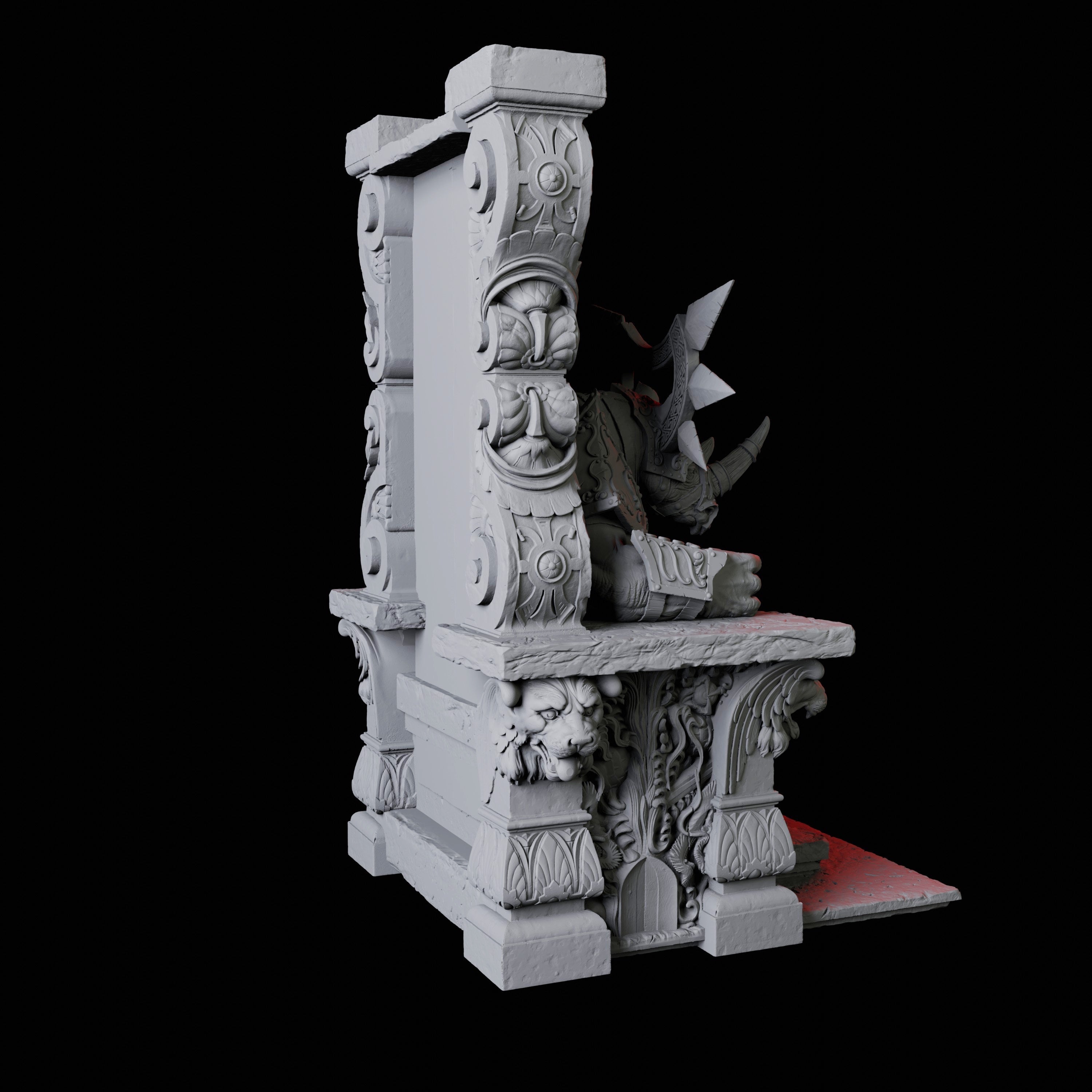 Rhino Folk King Miniature for Dungeons and Dragons