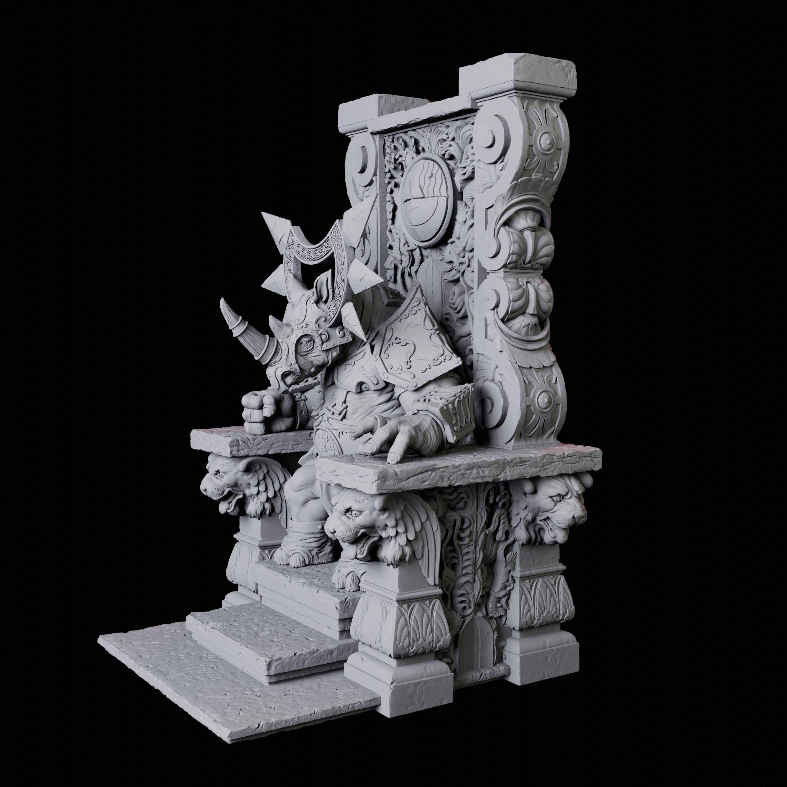 Rhino Folk King Miniature for Dungeons and Dragons