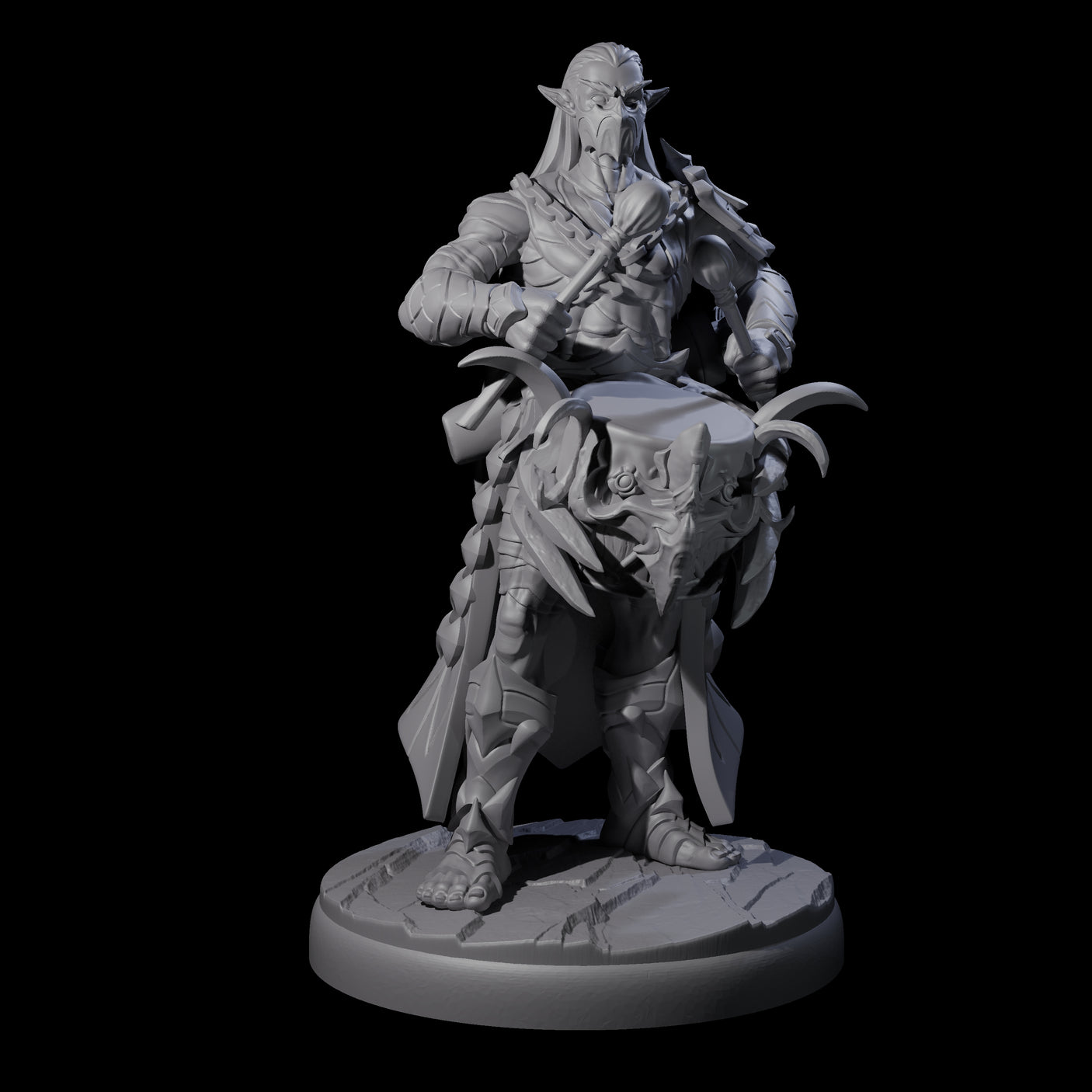 Rhythmic Dark Elf Drummer A Miniature for Dungeons and Dragons, Pathfinder or other TTRPGs