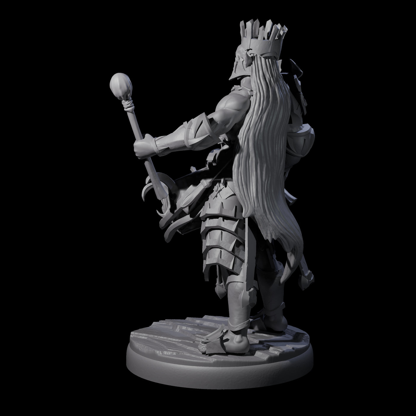 Rhythmic Dark Elf Drummer B Miniature for Dungeons and Dragons, Pathfinder or other TTRPGs